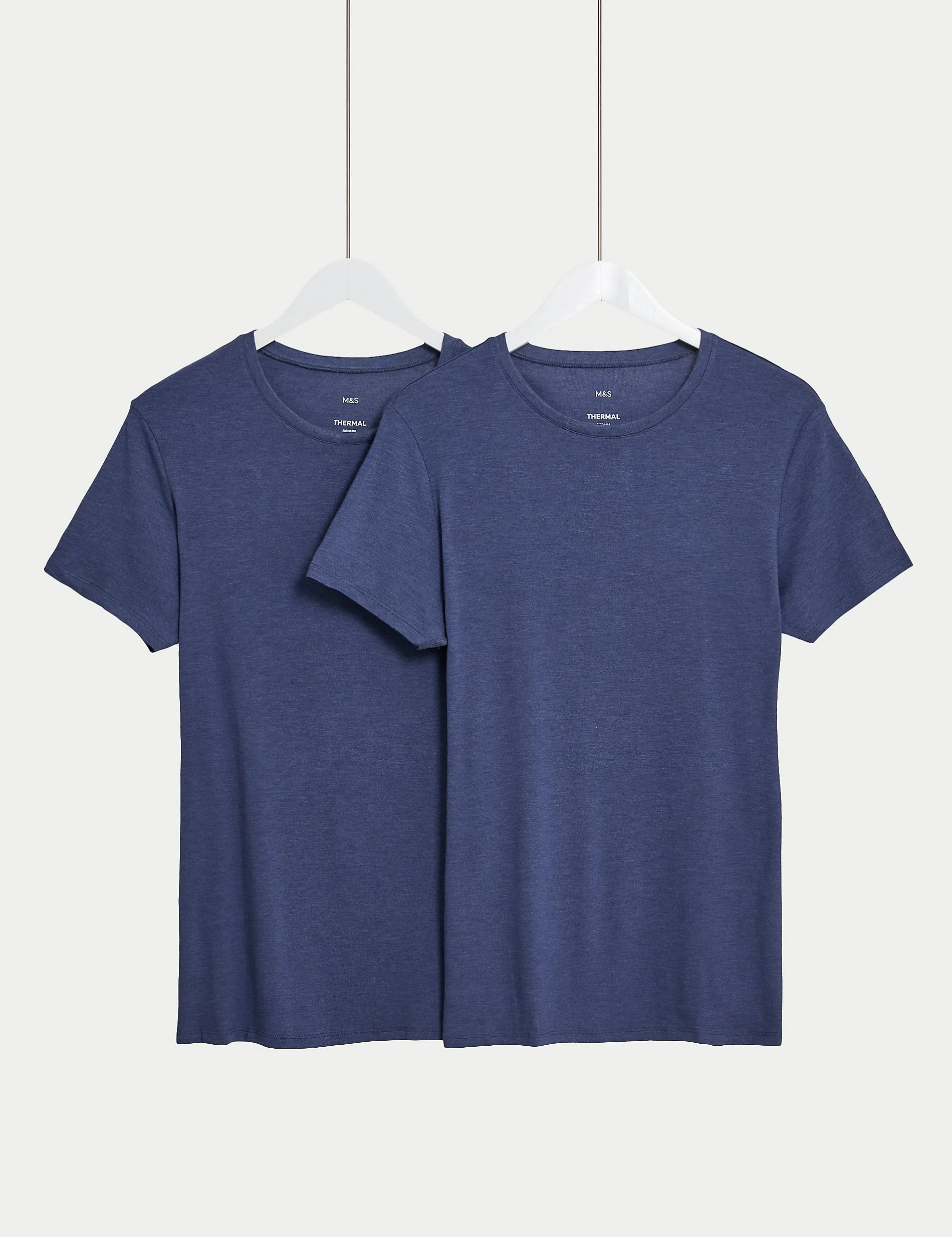 2 pcs. Heatgen Marks & Spencer Lightweight Short Sleeve Thermal Top, Denim