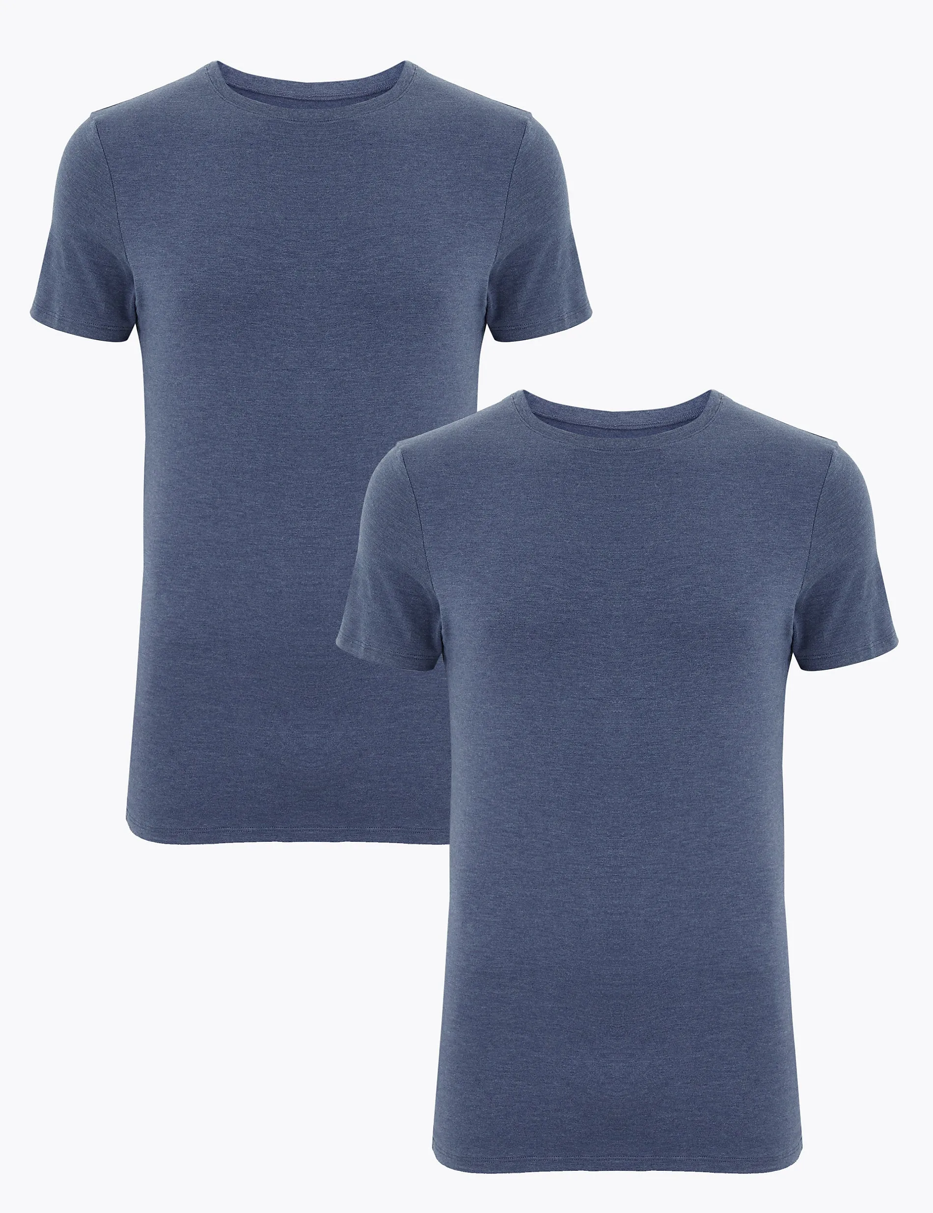 2 pcs. Heatgen Marks & Spencer Lightweight Short Sleeve Thermal Top, Denim