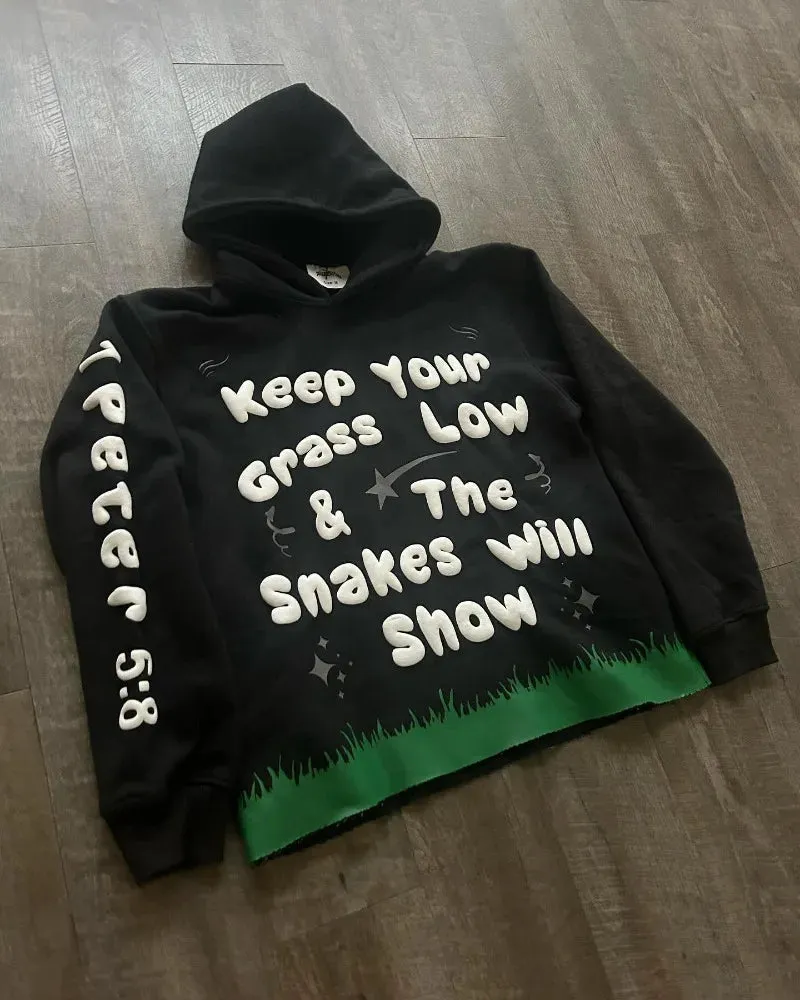 Advbridge American Gothic trendy letter pattern oversized hoodie men's Y2K streetwear hip-hop Harajuku versatile loose couple sweatshirt