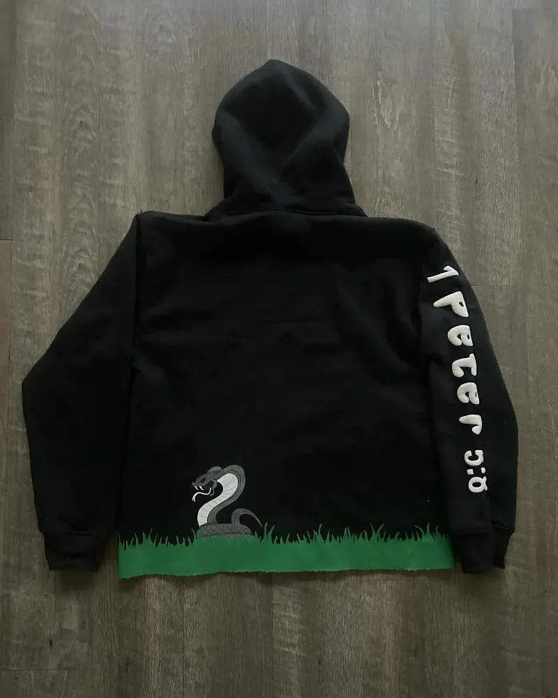 Advbridge American Gothic trendy letter pattern oversized hoodie men's Y2K streetwear hip-hop Harajuku versatile loose couple sweatshirt