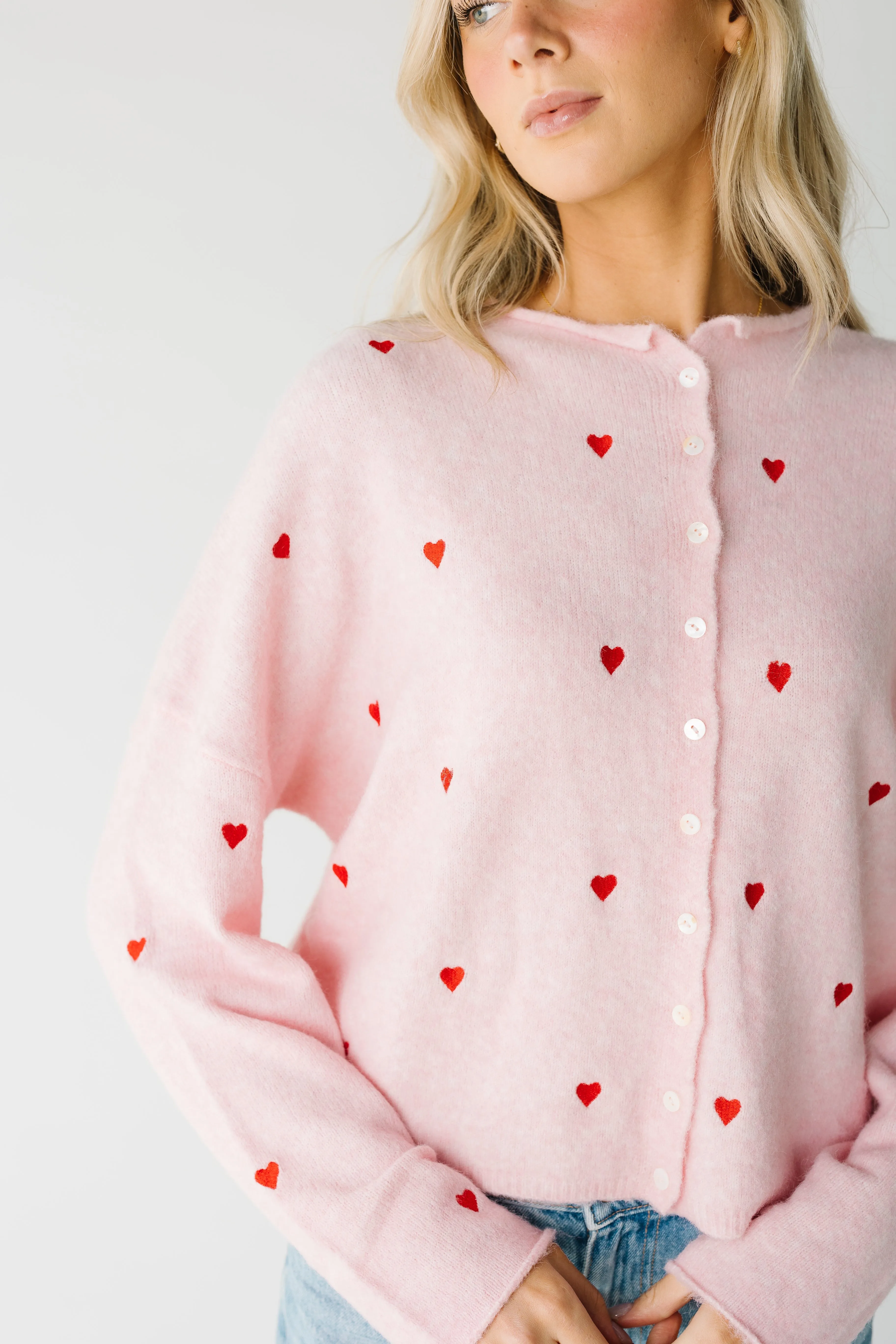 Aria Embroidered Heart Sweater