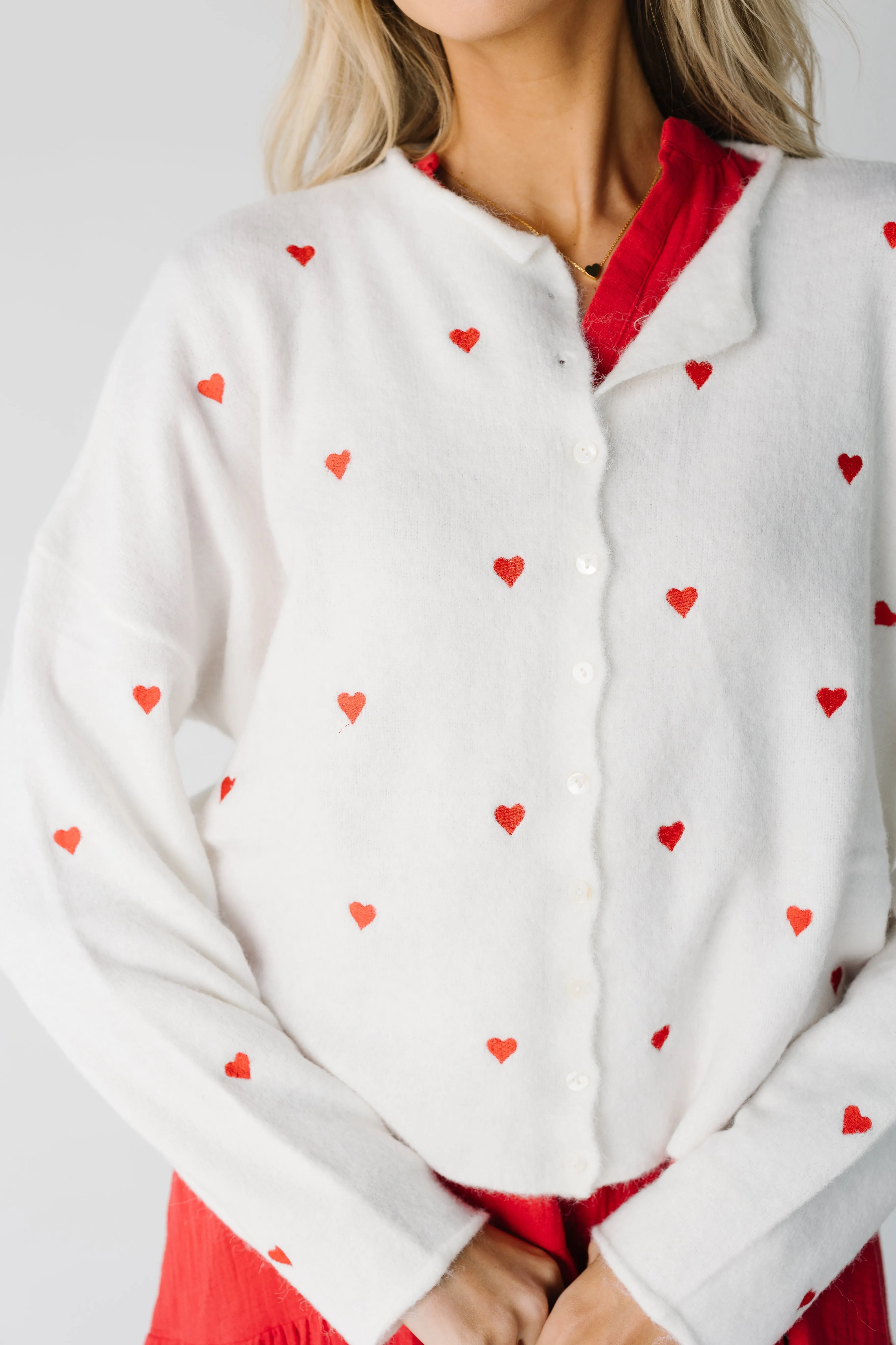 Aria Embroidered Heart Sweater
