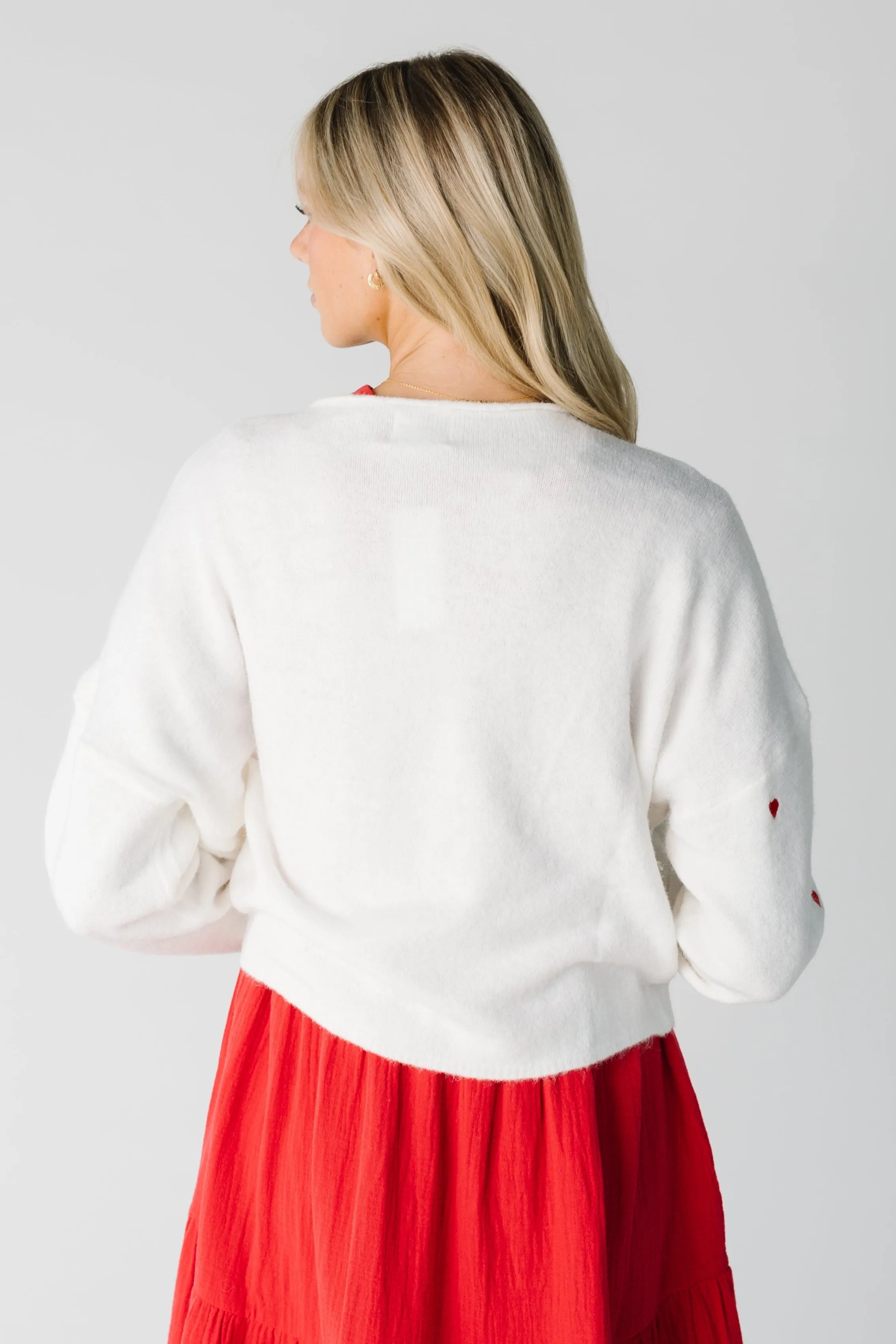 Aria Embroidered Heart Sweater
