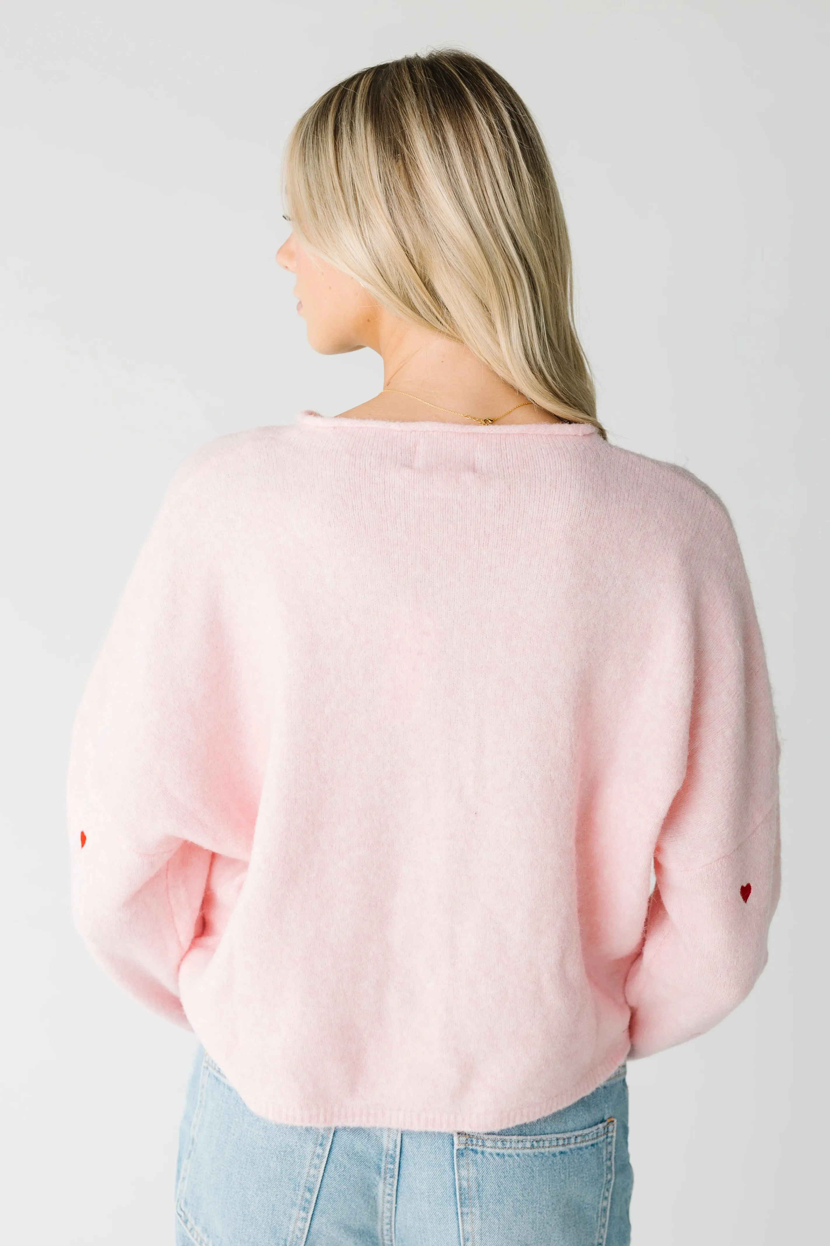 Aria Embroidered Heart Sweater