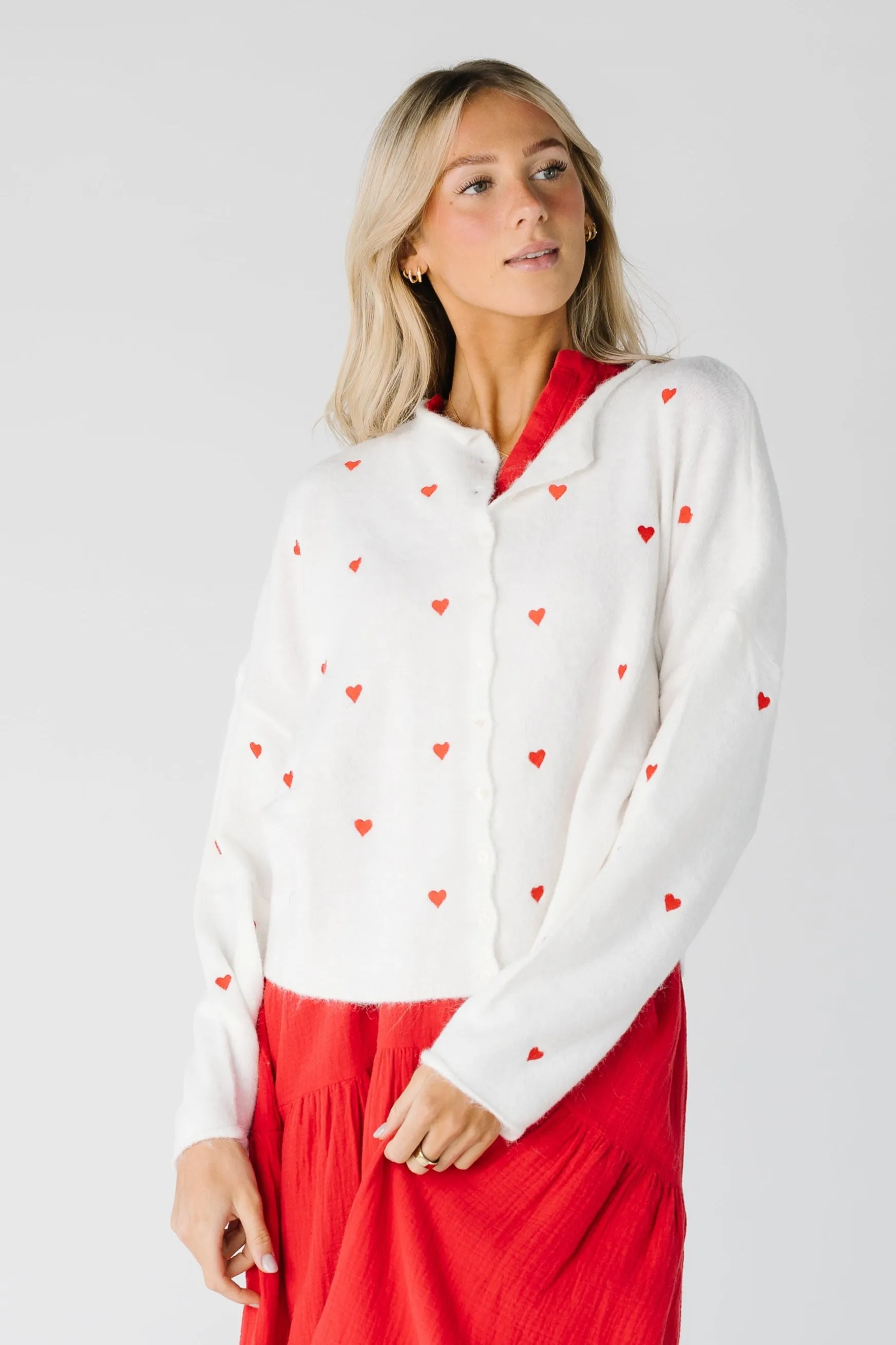 Aria Embroidered Heart Sweater