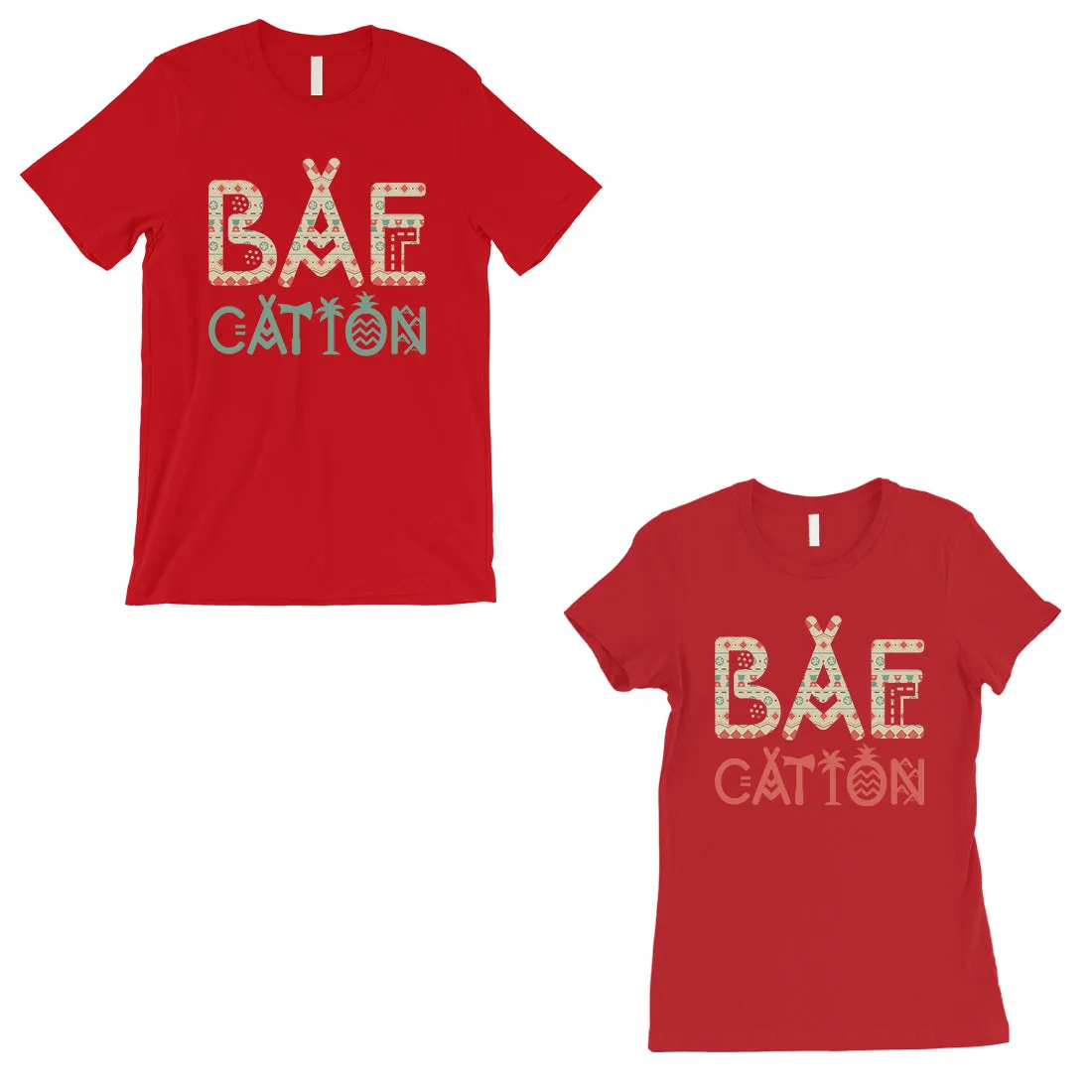 BAEcation Vacation Matching Couple T-Shirts Gift Red For Honeymoon