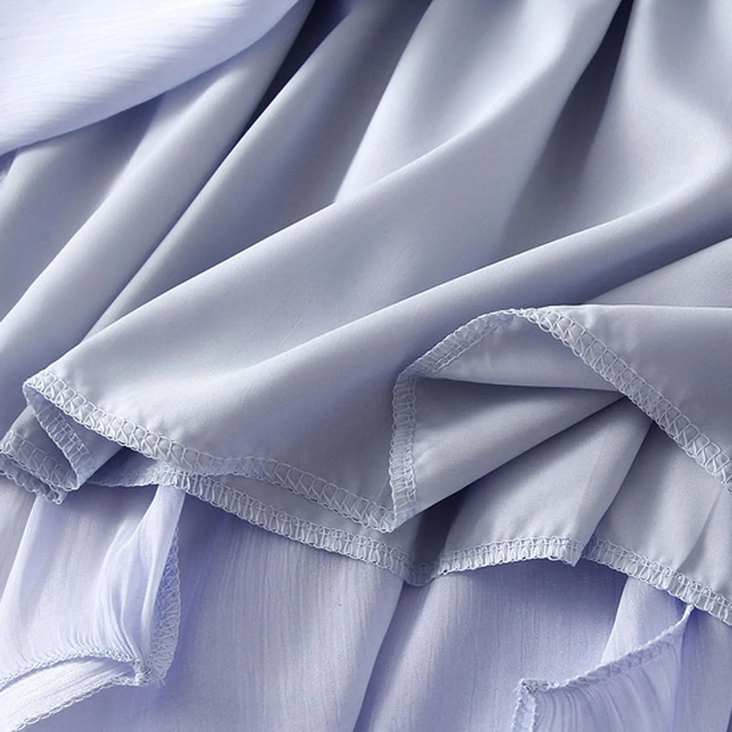 Beach Skirts for Women Asymmetrical Hem Elastic Waist Flowy Long Skirt 2025 Fashion Trendy Summer Pleated Skirt