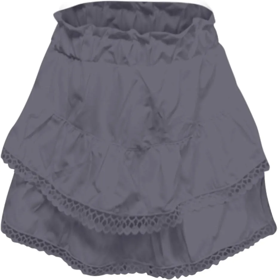 Beach Vacation Clothes for Women Loose Casual Trendy Solid Color Elastic Waist Athletic Tennis Skirts, S-2XL