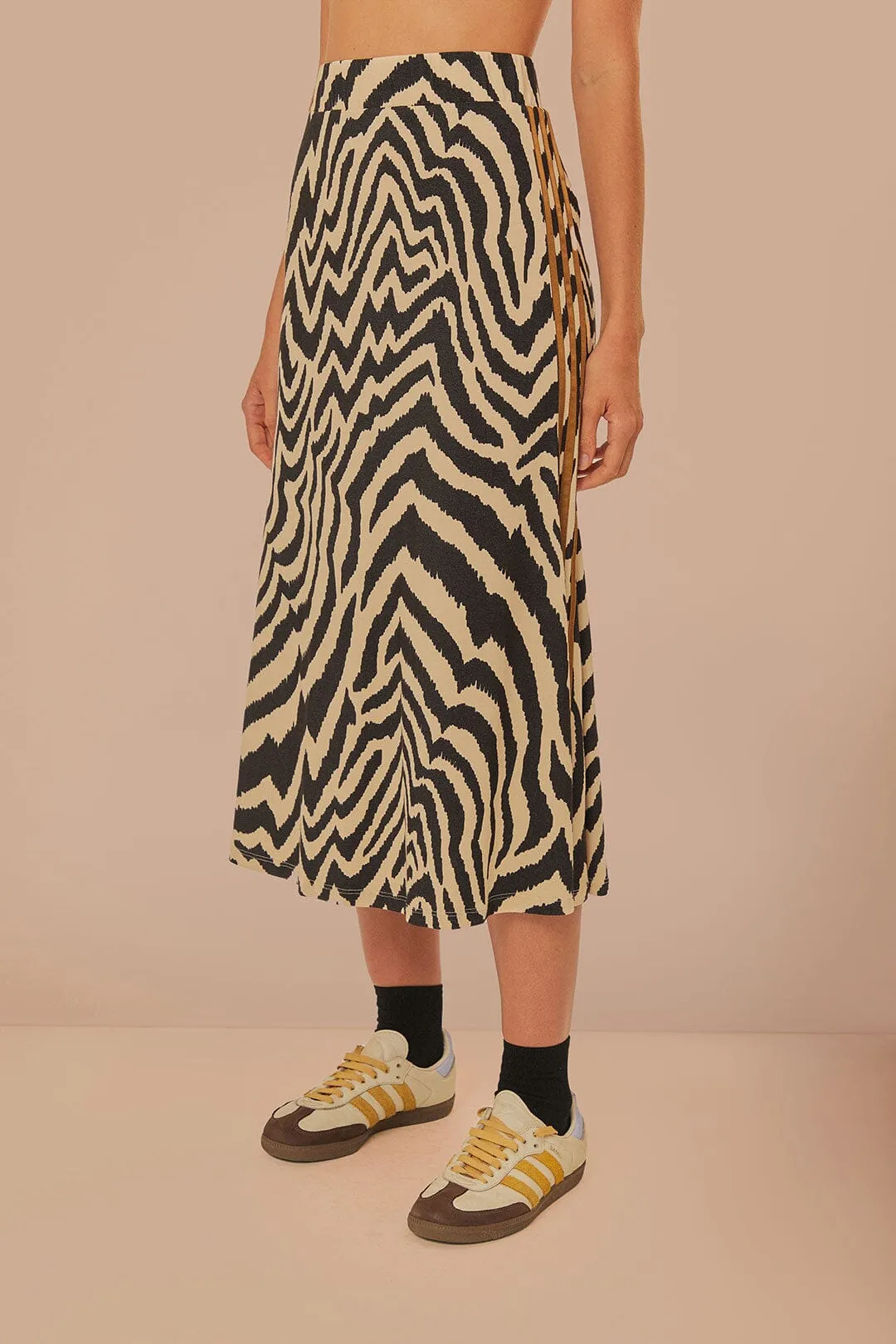 Beige Adidas Farm Rio Maxi Skirt