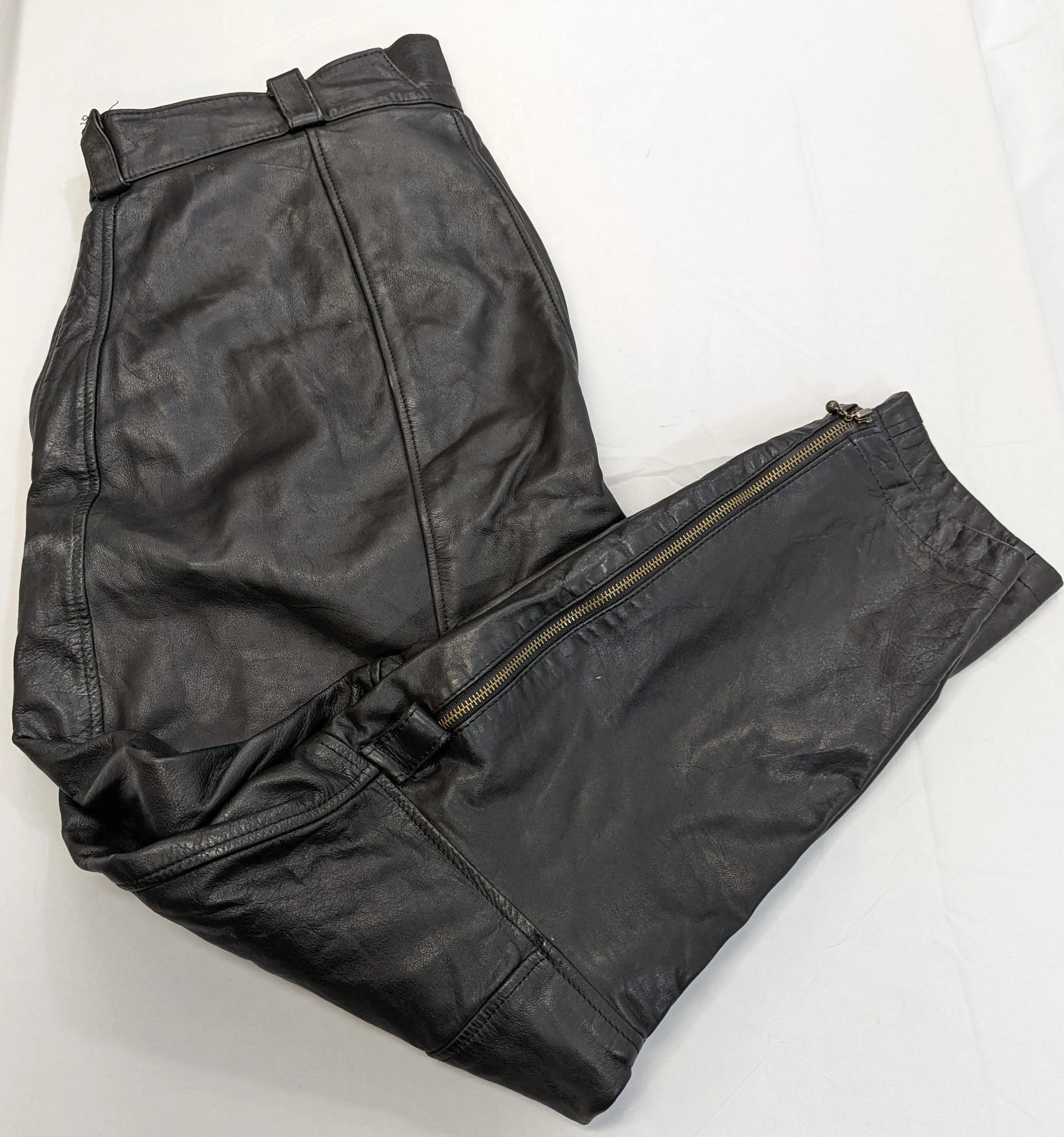 Black European Leather Pants