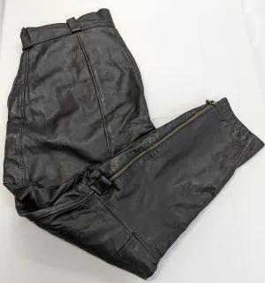 Black European Leather Pants