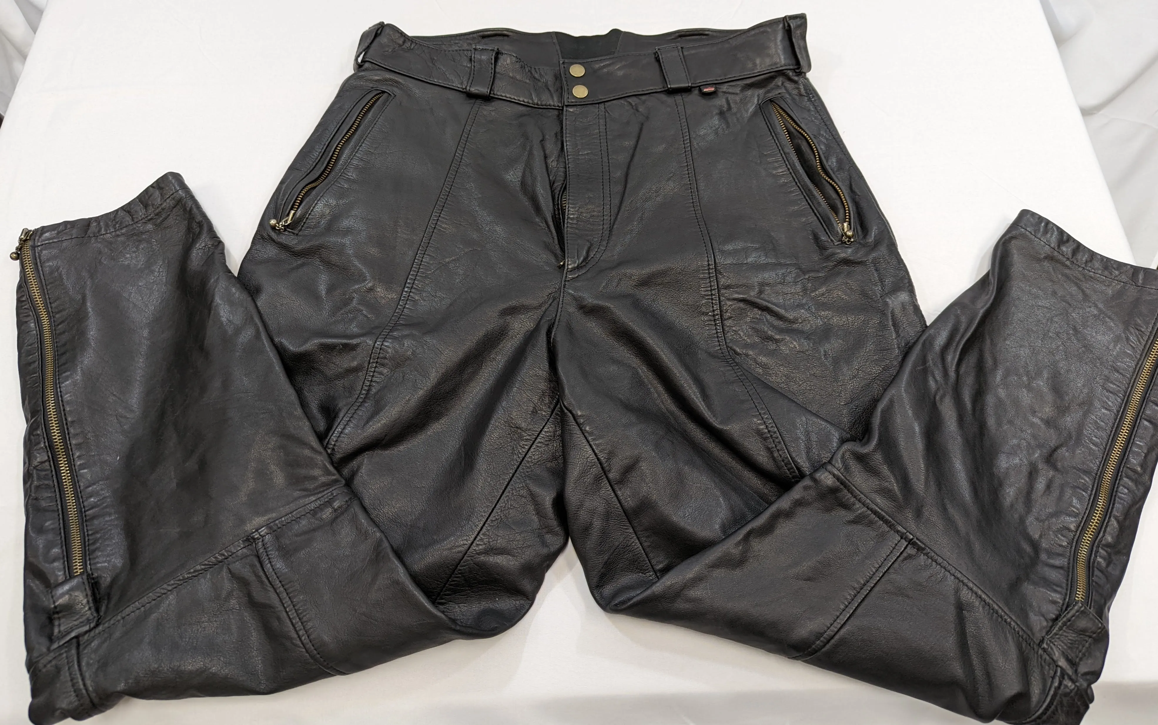 Black European Leather Pants