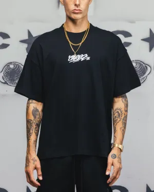 Carre Embroidered Graffiti T-Shirt Black