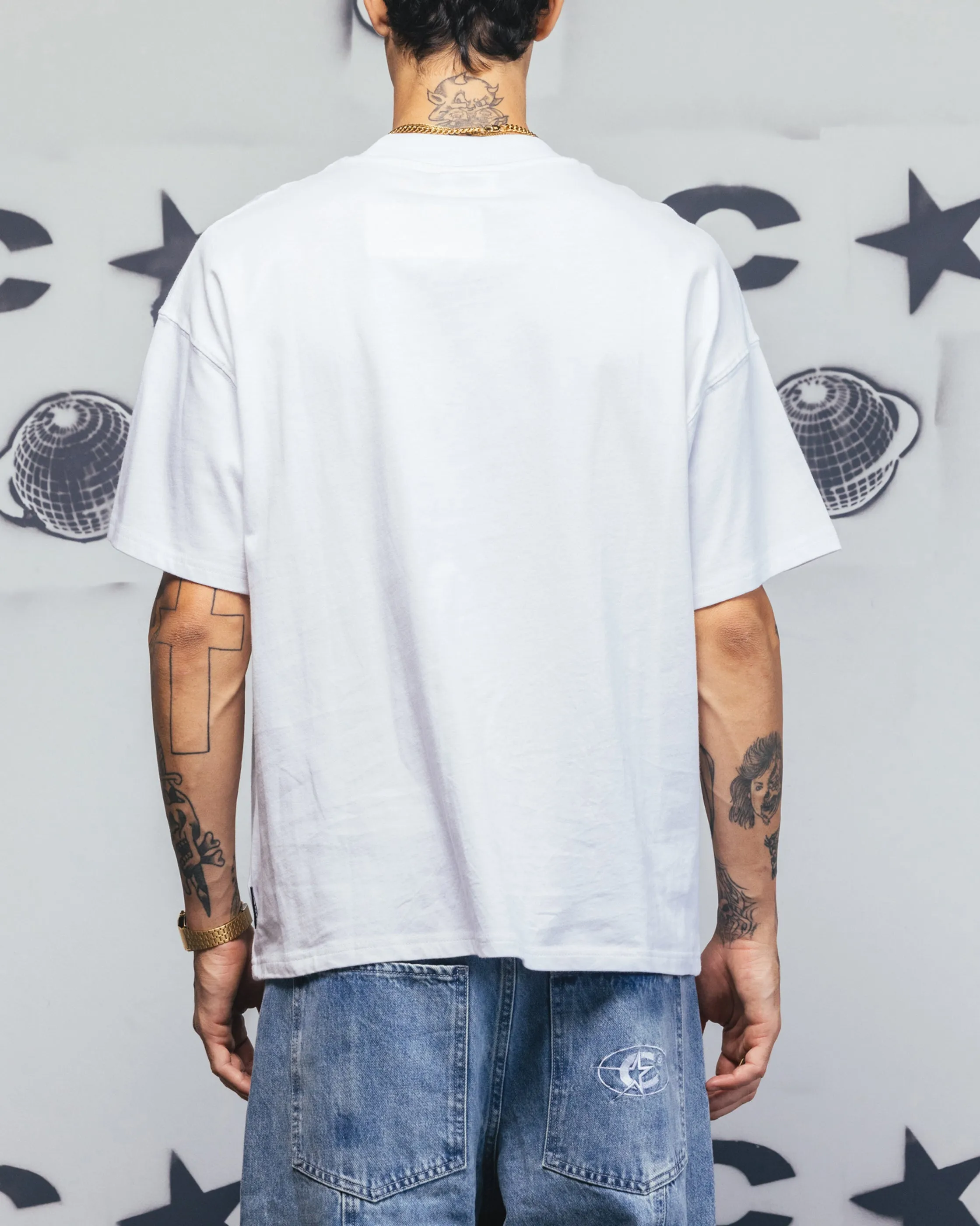 Carre Embroidered Graffiti T-Shirt White
