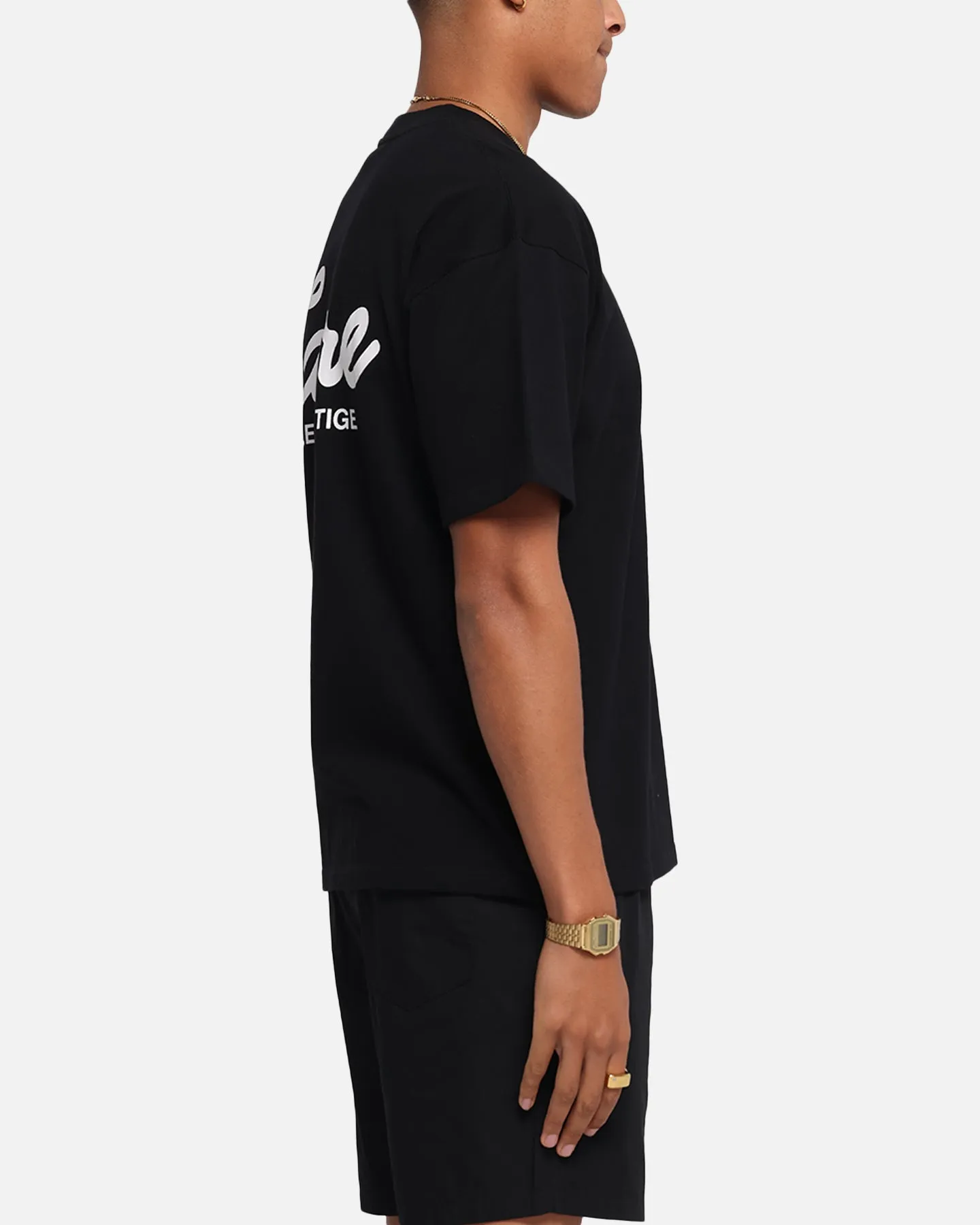 Carre Prestige Script T-Shirt Black