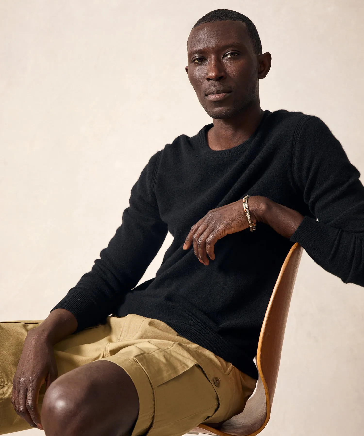 Cashmere Crewneck in Black