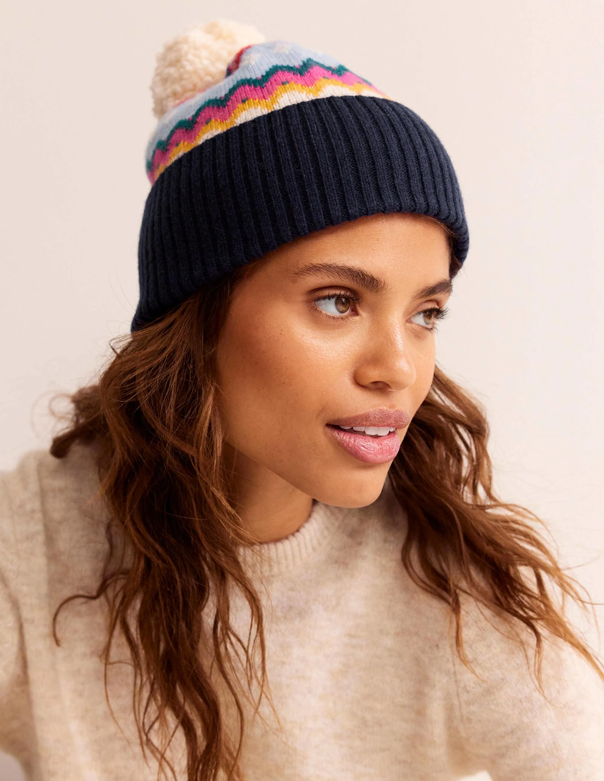 Classic Fair Isle Hat-Navy
