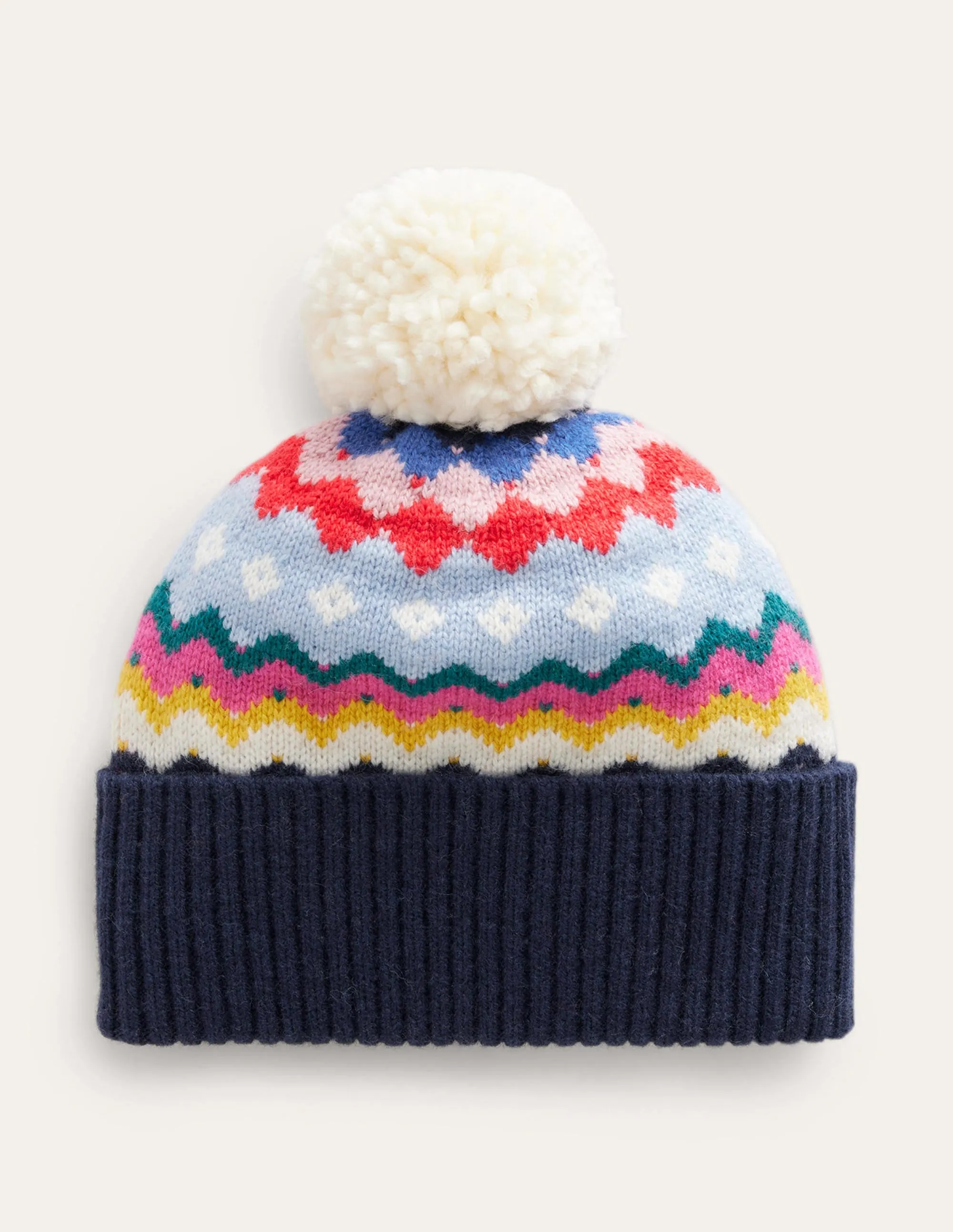 Classic Fair Isle Hat-Navy