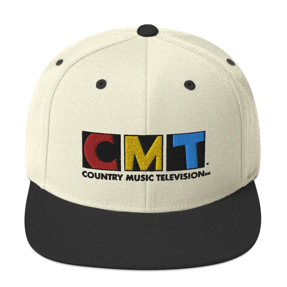 CMT Logo Embroidered Classic Snapback Hat