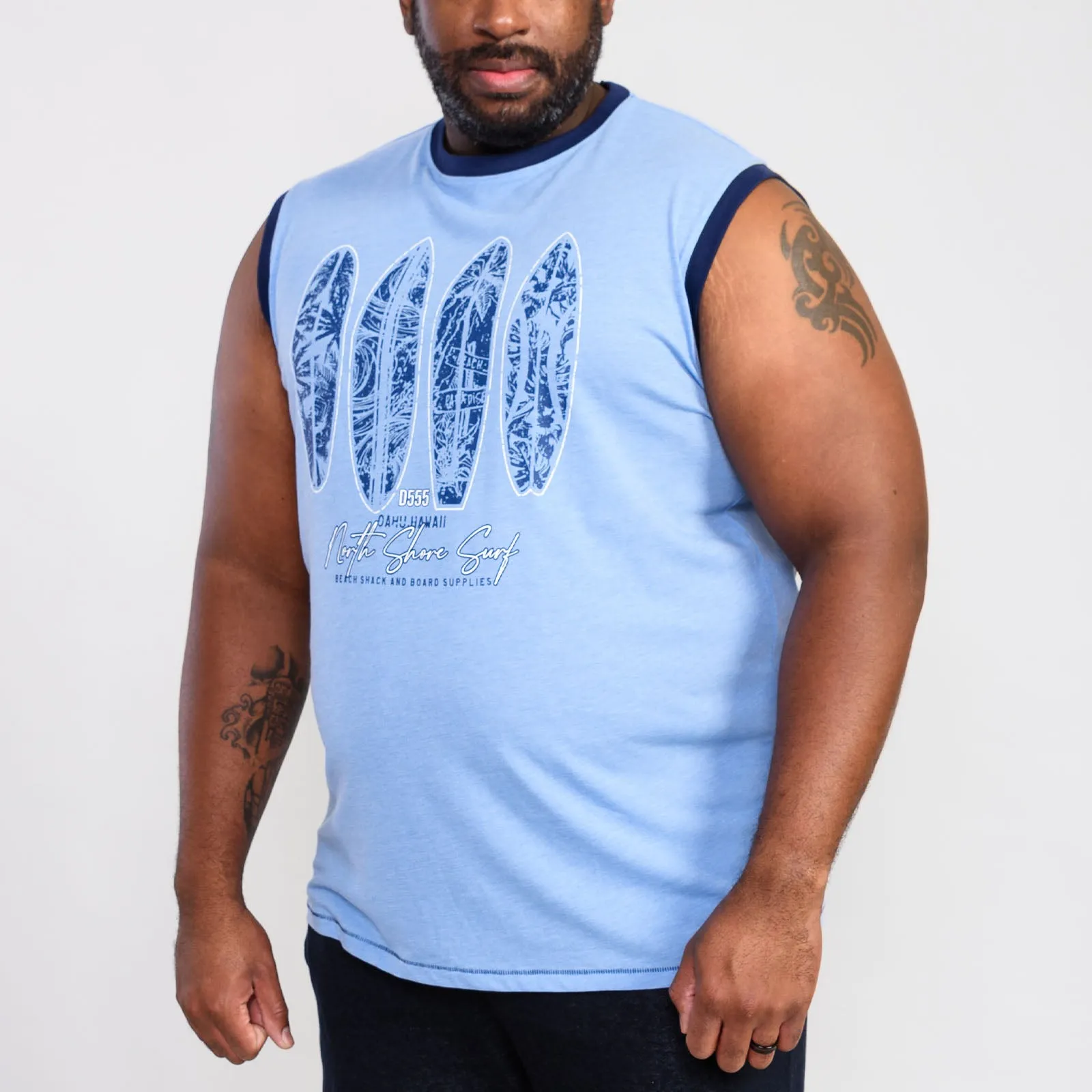 D555 Mens Bretton Big & Tall Vest - Blue
