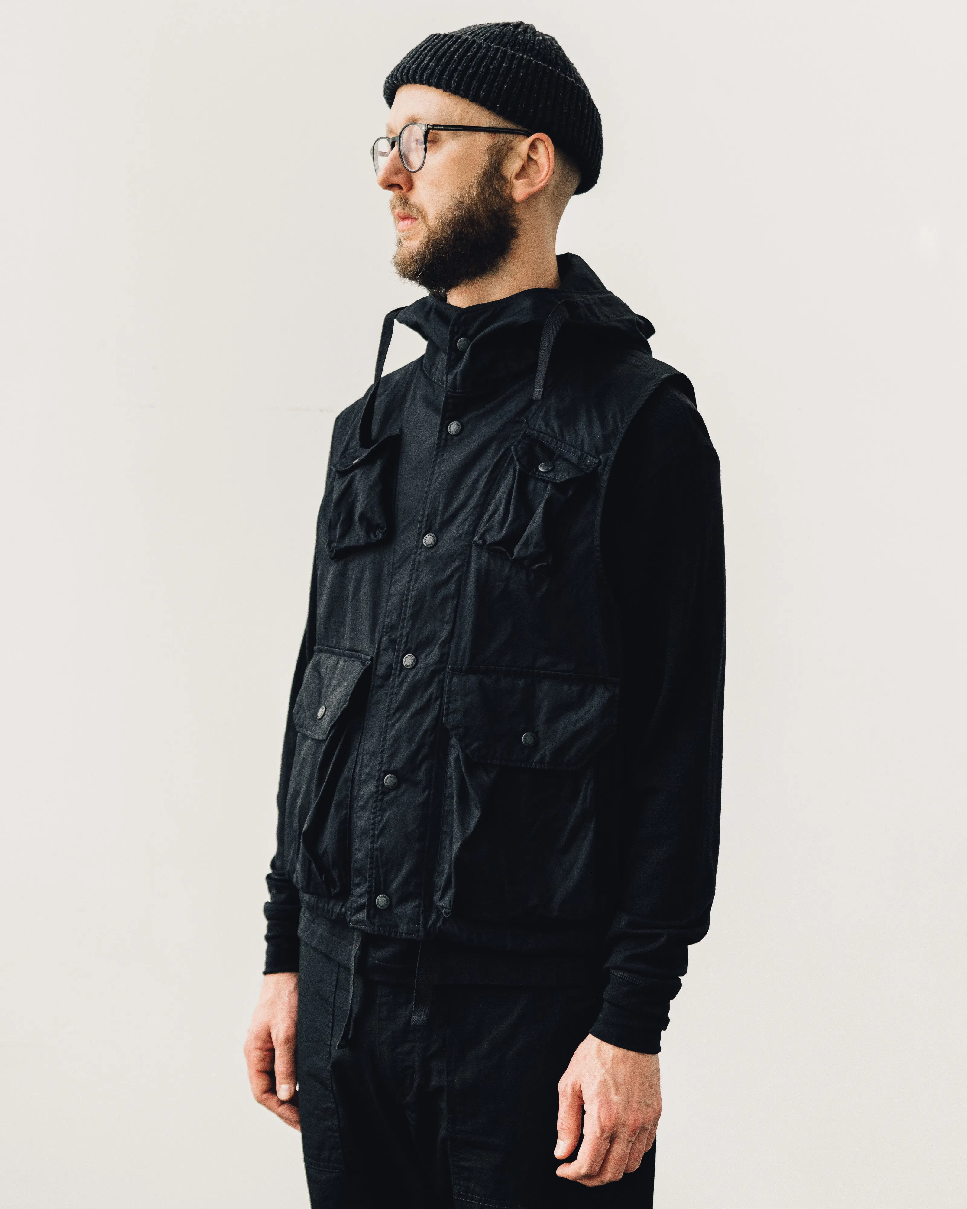 Engineered Garments Ripstop Field Vest, Black