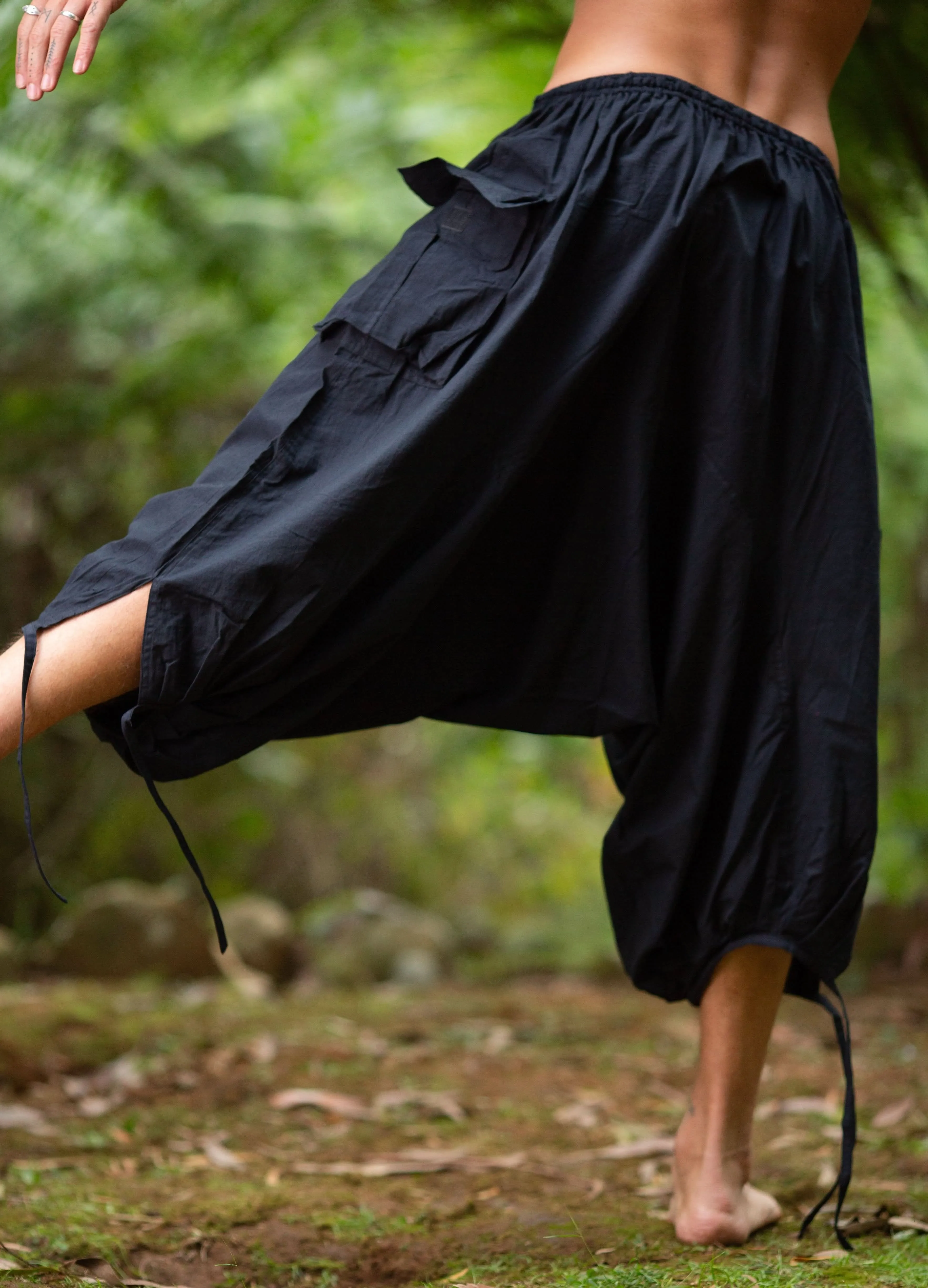 Eriko Cotton Yoga Pants - Black