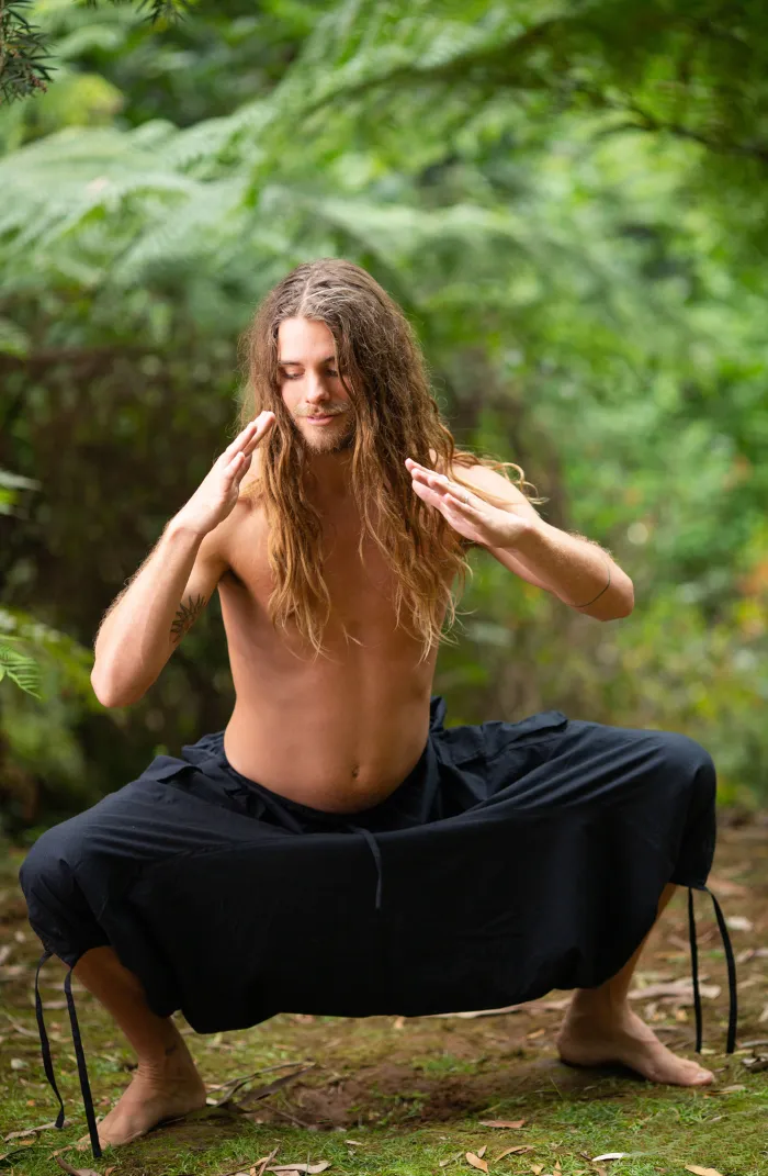 Eriko Cotton Yoga Pants - Black
