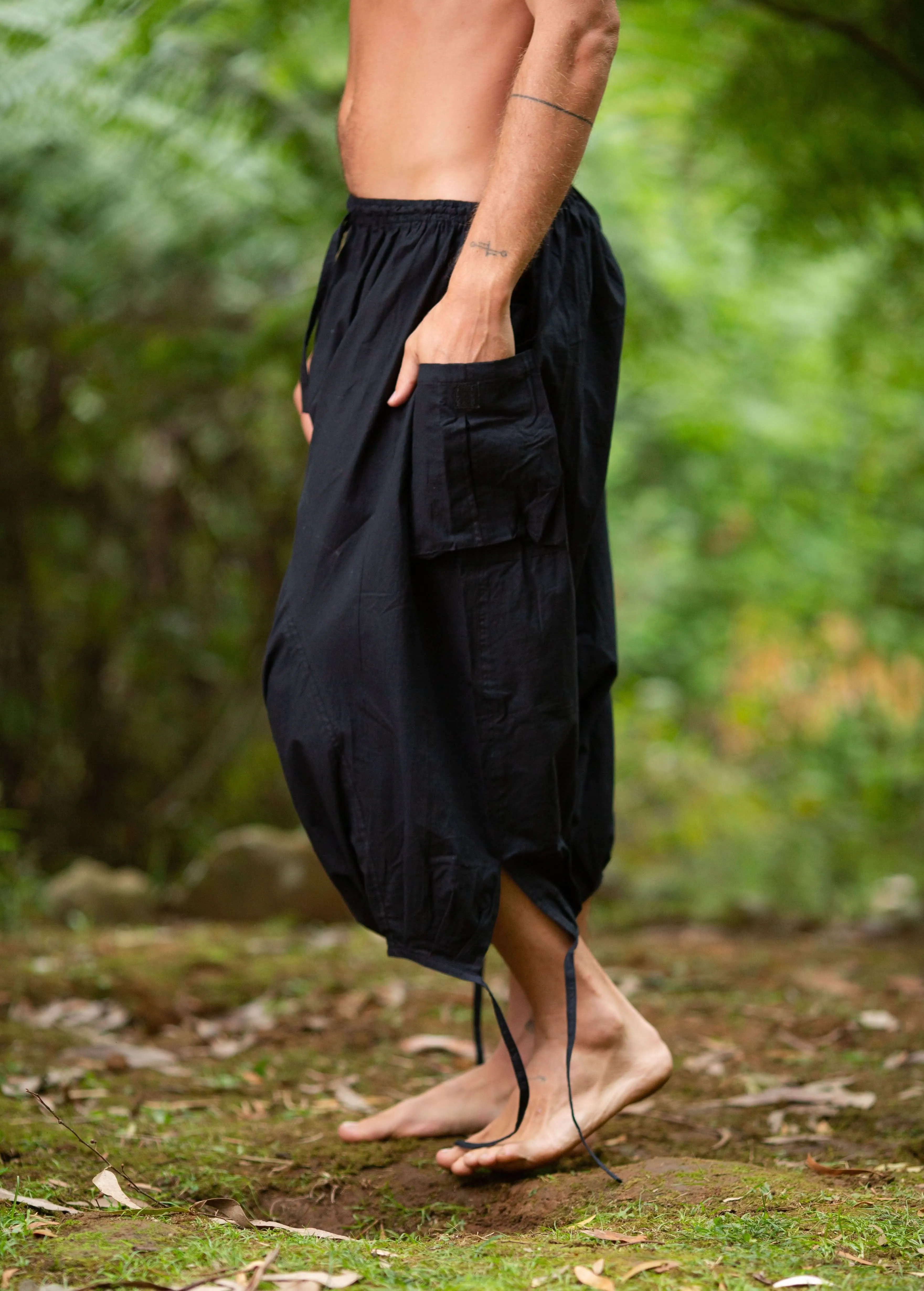 Eriko Cotton Yoga Pants - Black