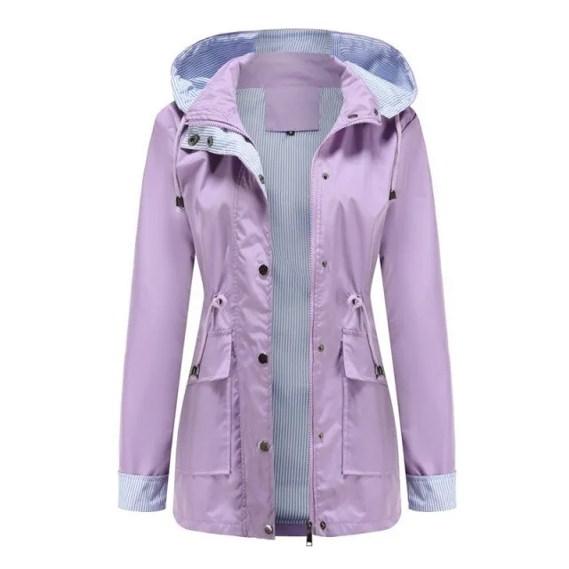 FashionSierra - Women Casual Windbreaker Waterproof Jackets