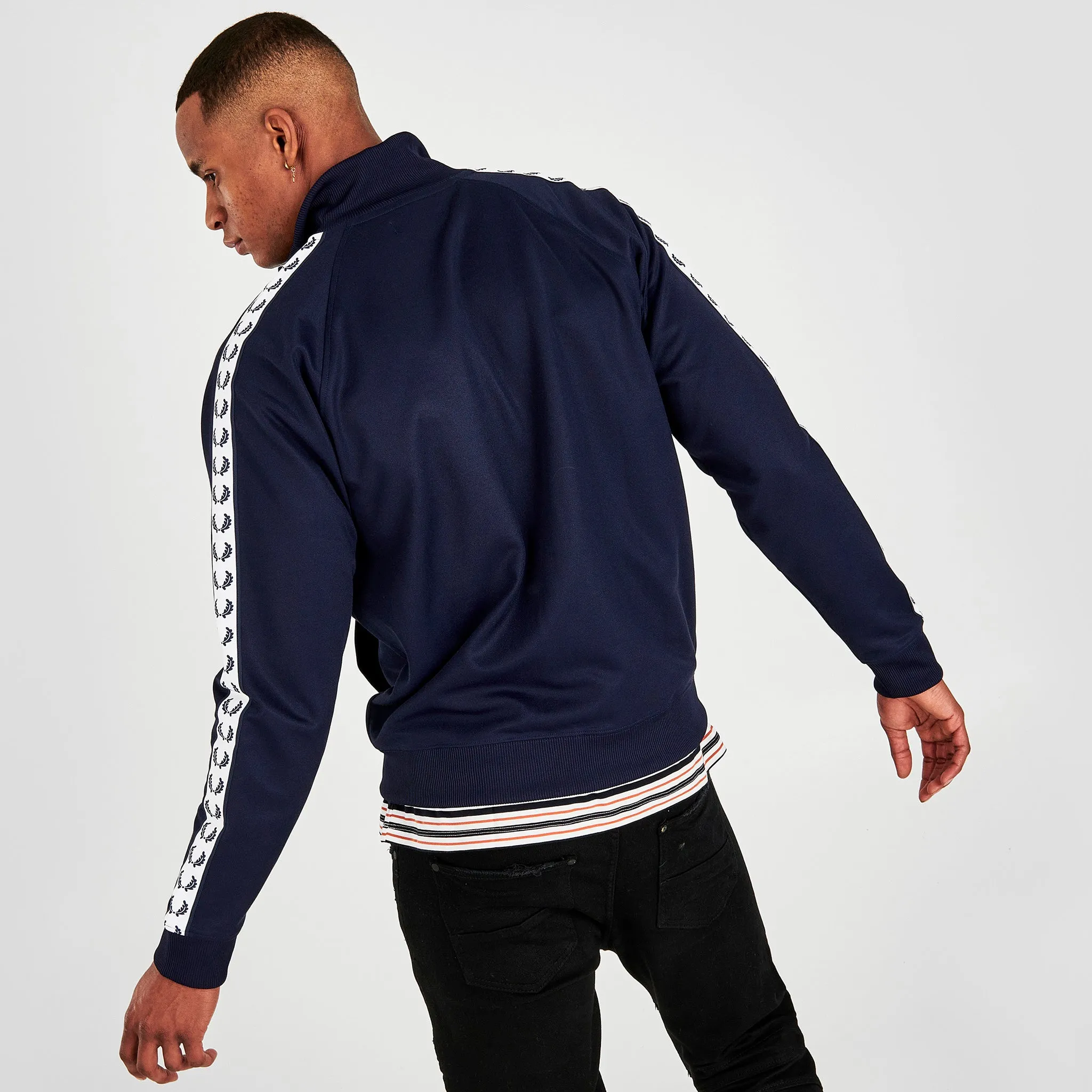 Fred Perry Taped Track Jacket / Carbon Blue