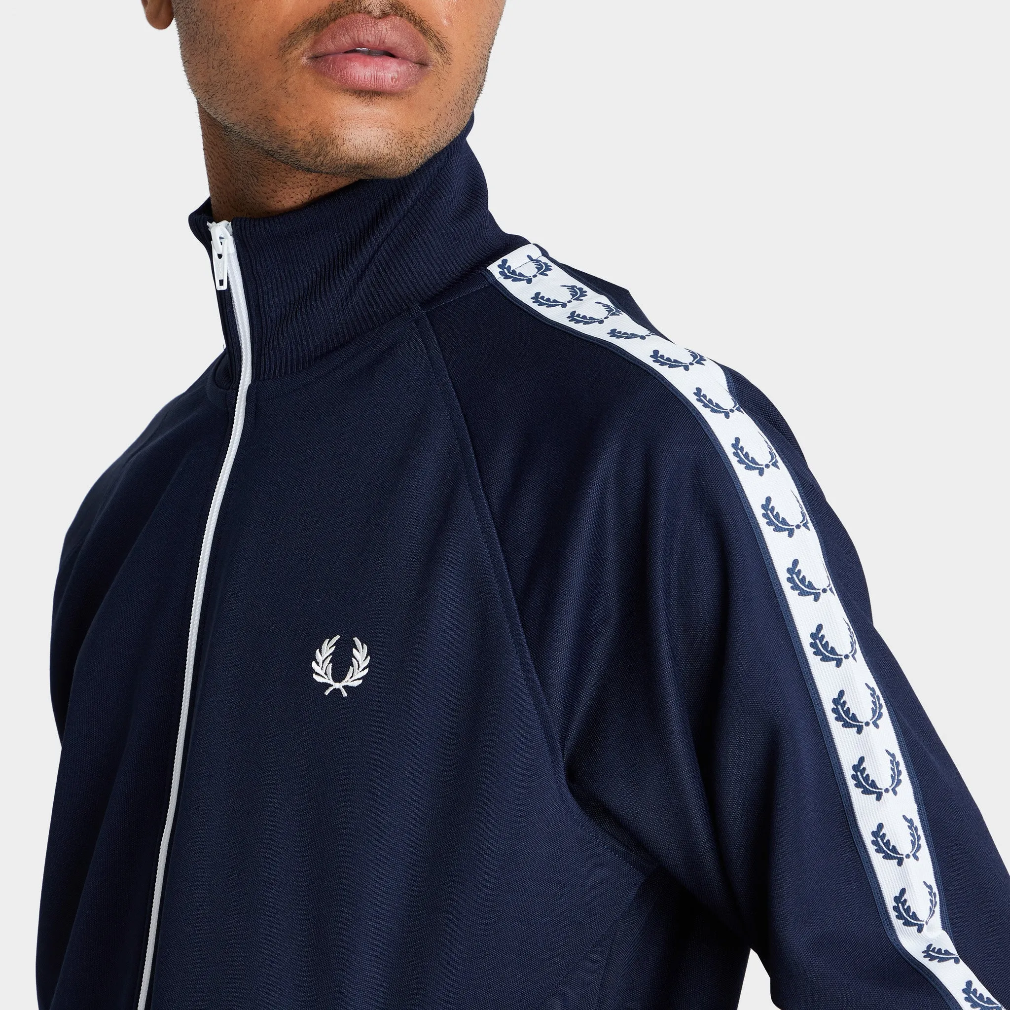 Fred Perry Taped Track Jacket / Carbon Blue