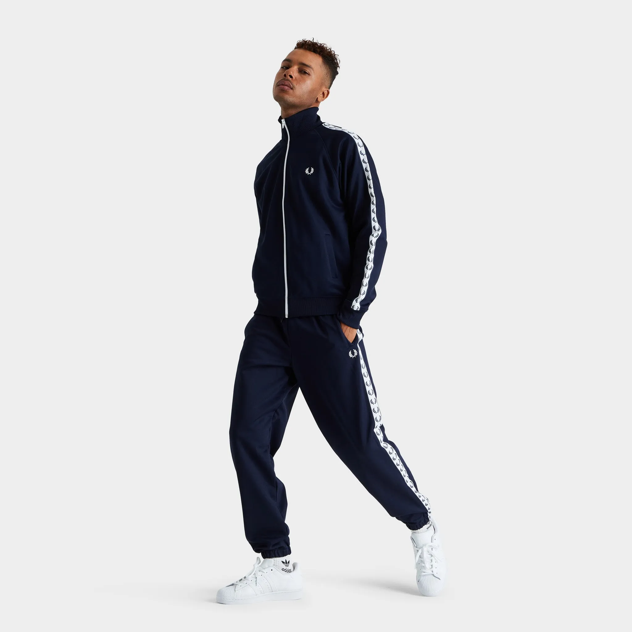Fred Perry Taped Track Jacket / Carbon Blue