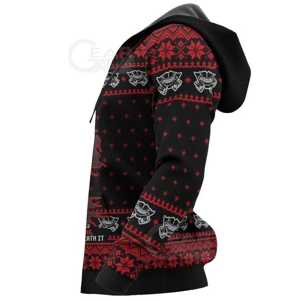 Giftngon - Ken Kaneki Ugly Christmas Sweater Tokyo Ghoul Xmas Gift Idea