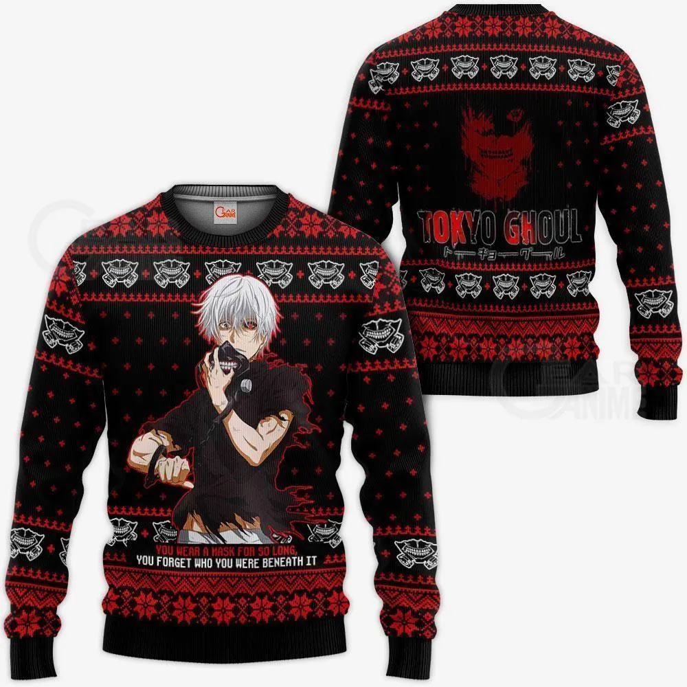 Giftngon - Ken Kaneki Ugly Christmas Sweater Tokyo Ghoul Xmas Gift Idea