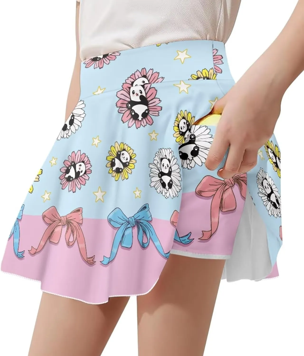 Girls Cute Skirts 1-in-2 Skorts Built in Shorts Lightweight Playwear Size 5-14