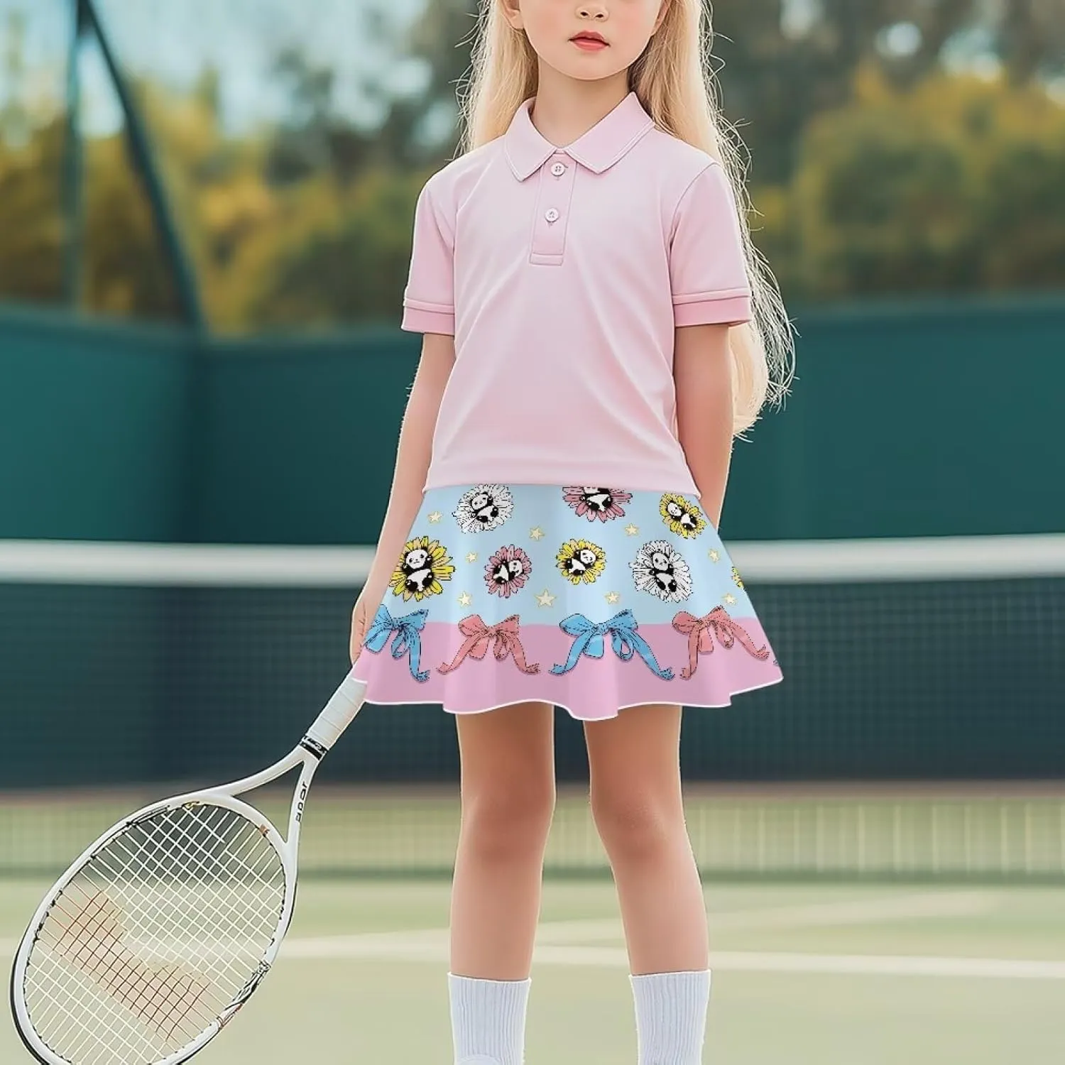 Girls Cute Skirts 1-in-2 Skorts Built in Shorts Lightweight Playwear Size 5-14