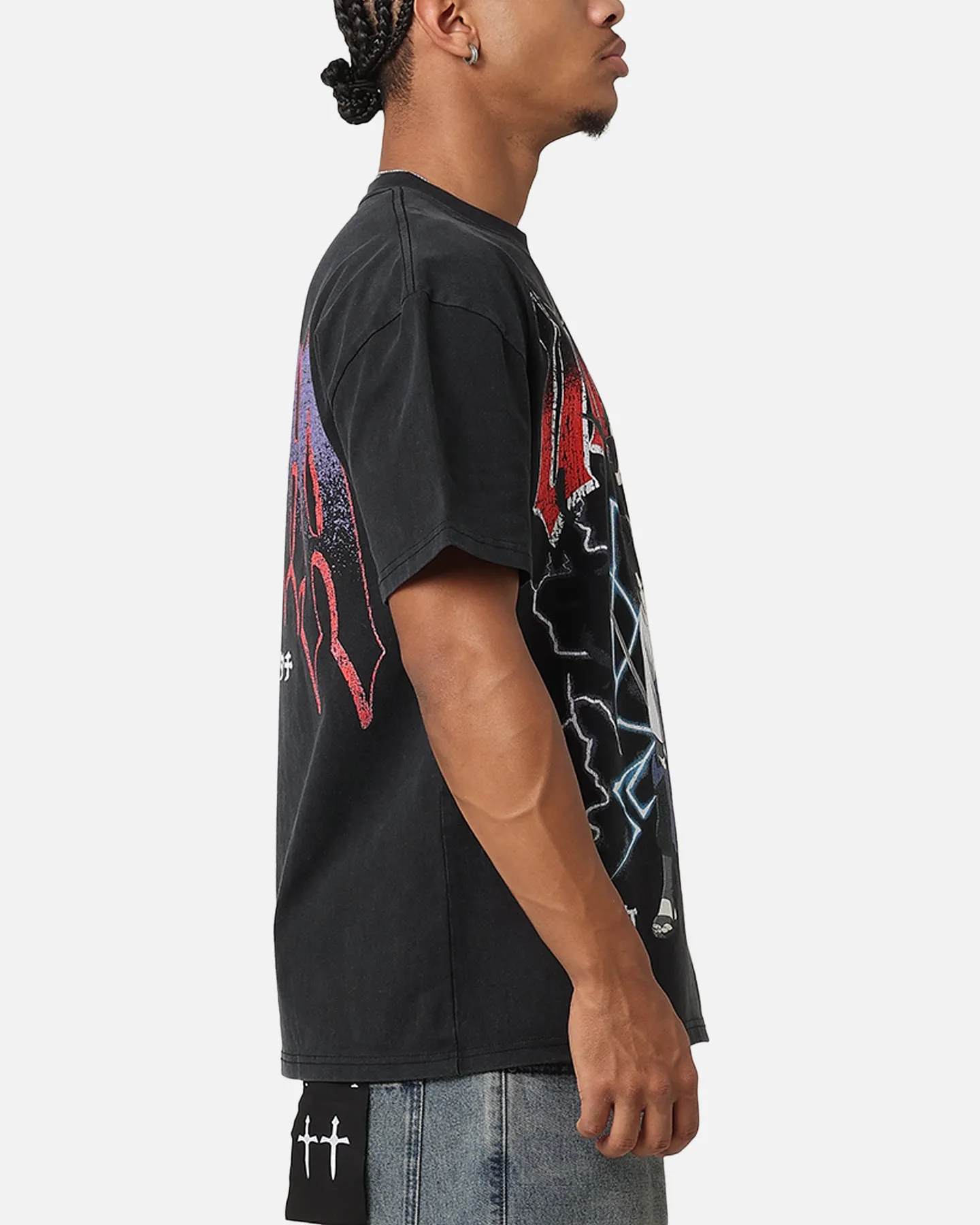 Goat Crew X Naruto Uchiha Bros Heavy T-Shirt Vintage Black