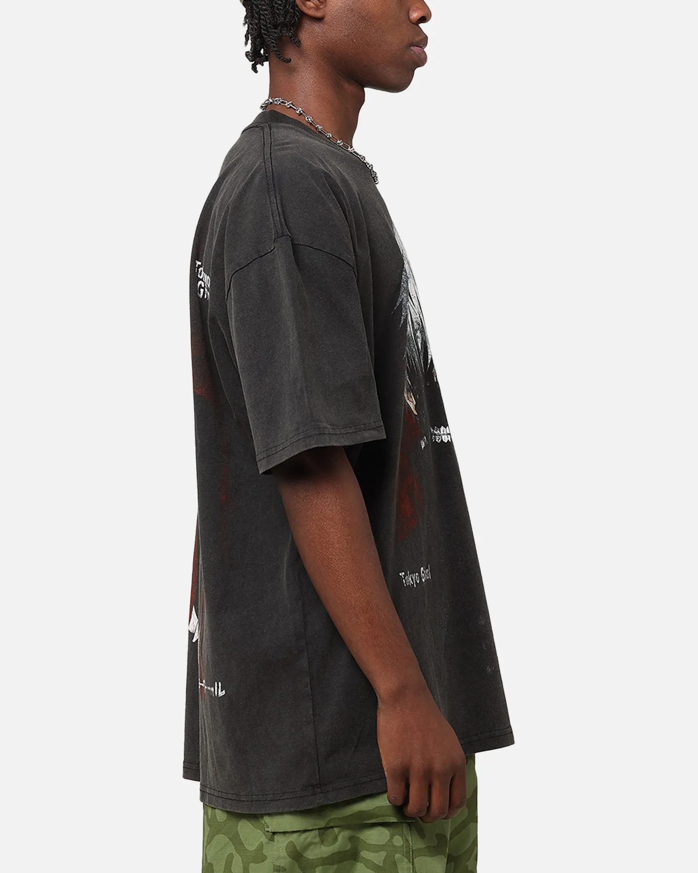 Goat Crew X Tokyo Ghoul Kaneki Heavy T-Shirt Vintage Black