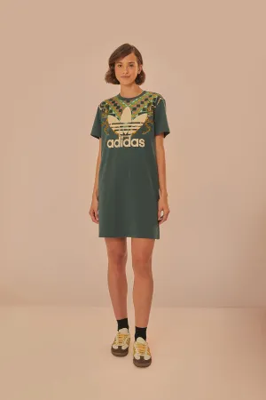 Green Adidas Farm Rio T-Shirt Dress