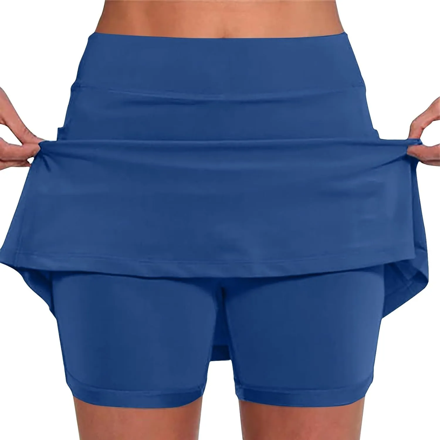 hlysgo Athletic Skirt with Shorts Womens High Waisted Tennis Skirt Plus Size Skort Shorts for Running Golf Workout Sports