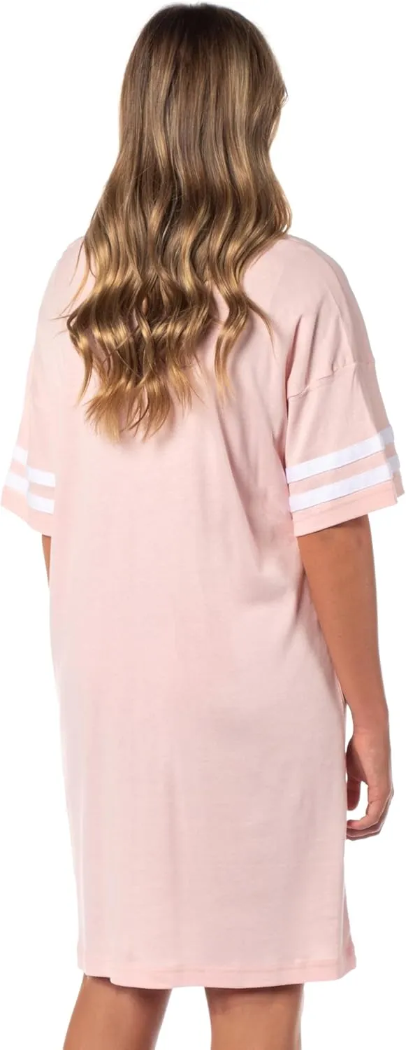 INTIMO Gilmore Girls Women's Luke's Diner Life's Short Talk Fast Nightgown Pajama Shirt Dress For Adults
