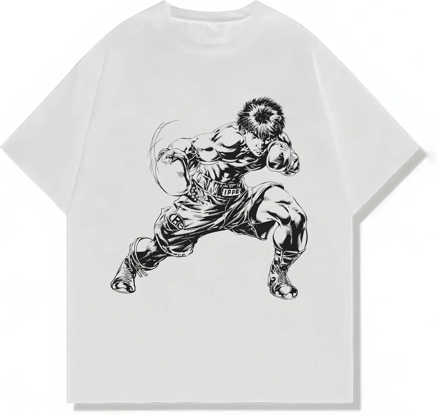 Japanese Anime Hajime No Ippo Merch Kamogawa Boxing, Manga T-Shirt, Unisex Vintage Y2K Graphic T-Shirt, Retro Aesthetic