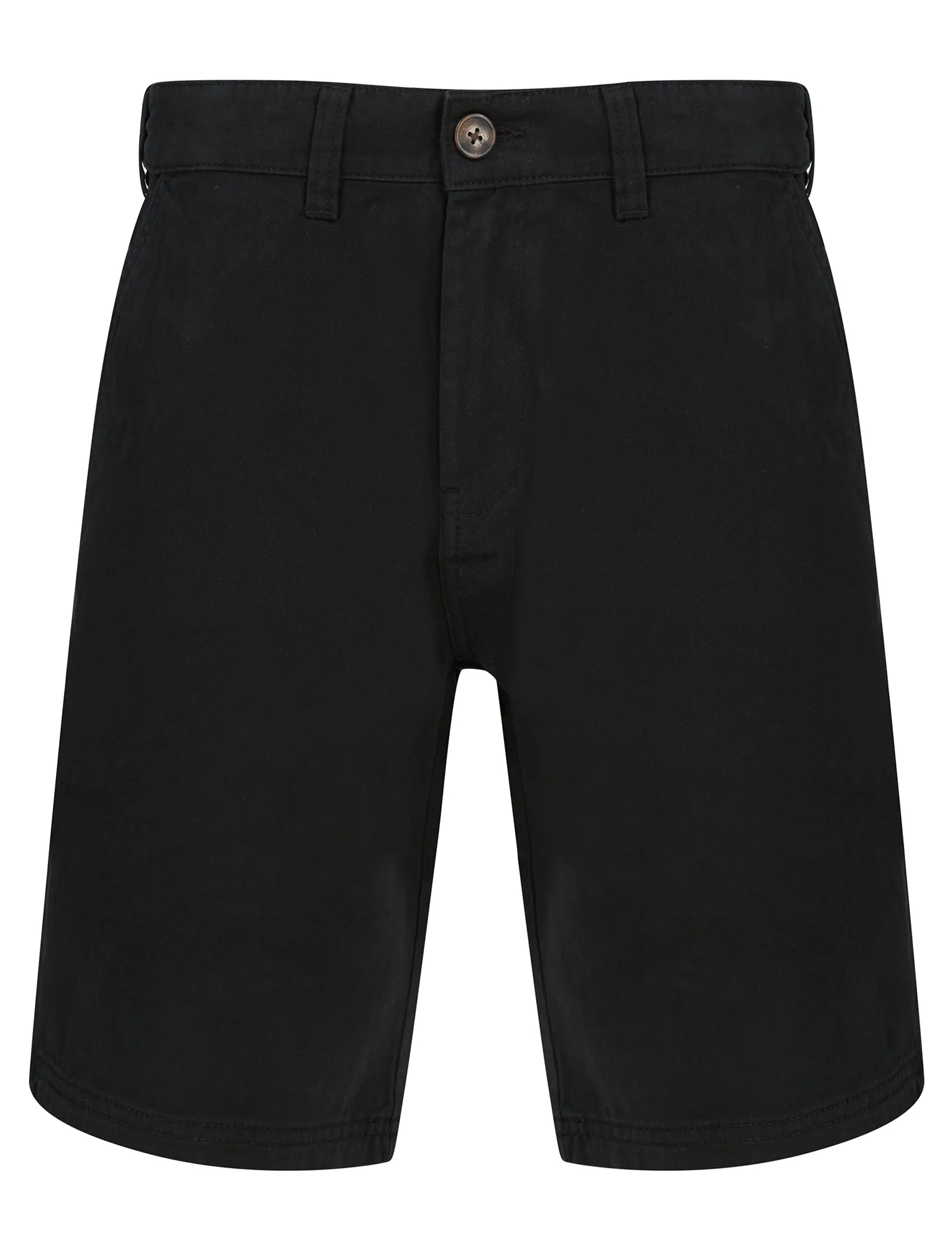 Kynance Cotton Twill Chino Shorts in Jet Black - Kensington Eastside
