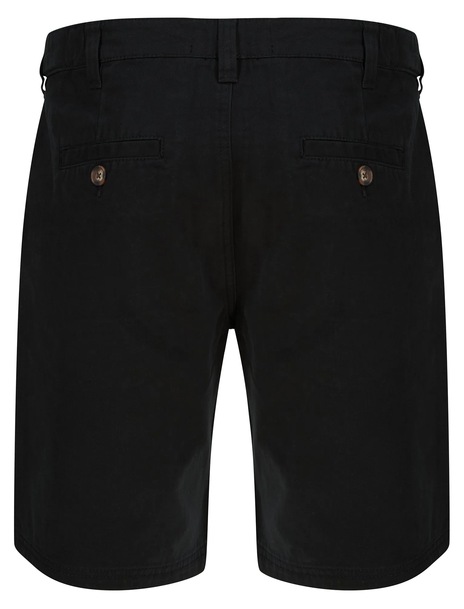 Kynance Cotton Twill Chino Shorts in Jet Black - Kensington Eastside