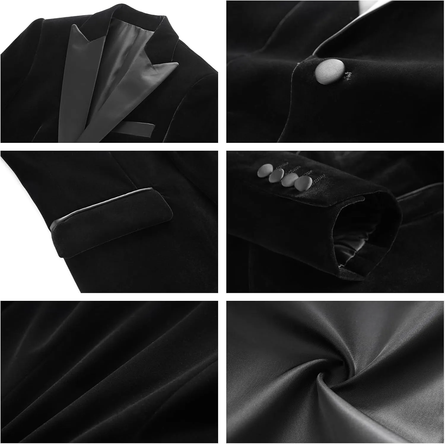 Lamgool Boys Velvet Suit Slim Fit 4 Piece Tuxedo Set with Blazer Jacket Dress Shirt Pant Bow Tie Kids Wedding Formal Outfit