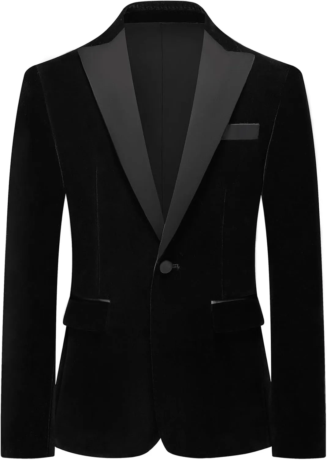 Lamgool Boys Velvet Suit Slim Fit 4 Piece Tuxedo Set with Blazer Jacket Dress Shirt Pant Bow Tie Kids Wedding Formal Outfit