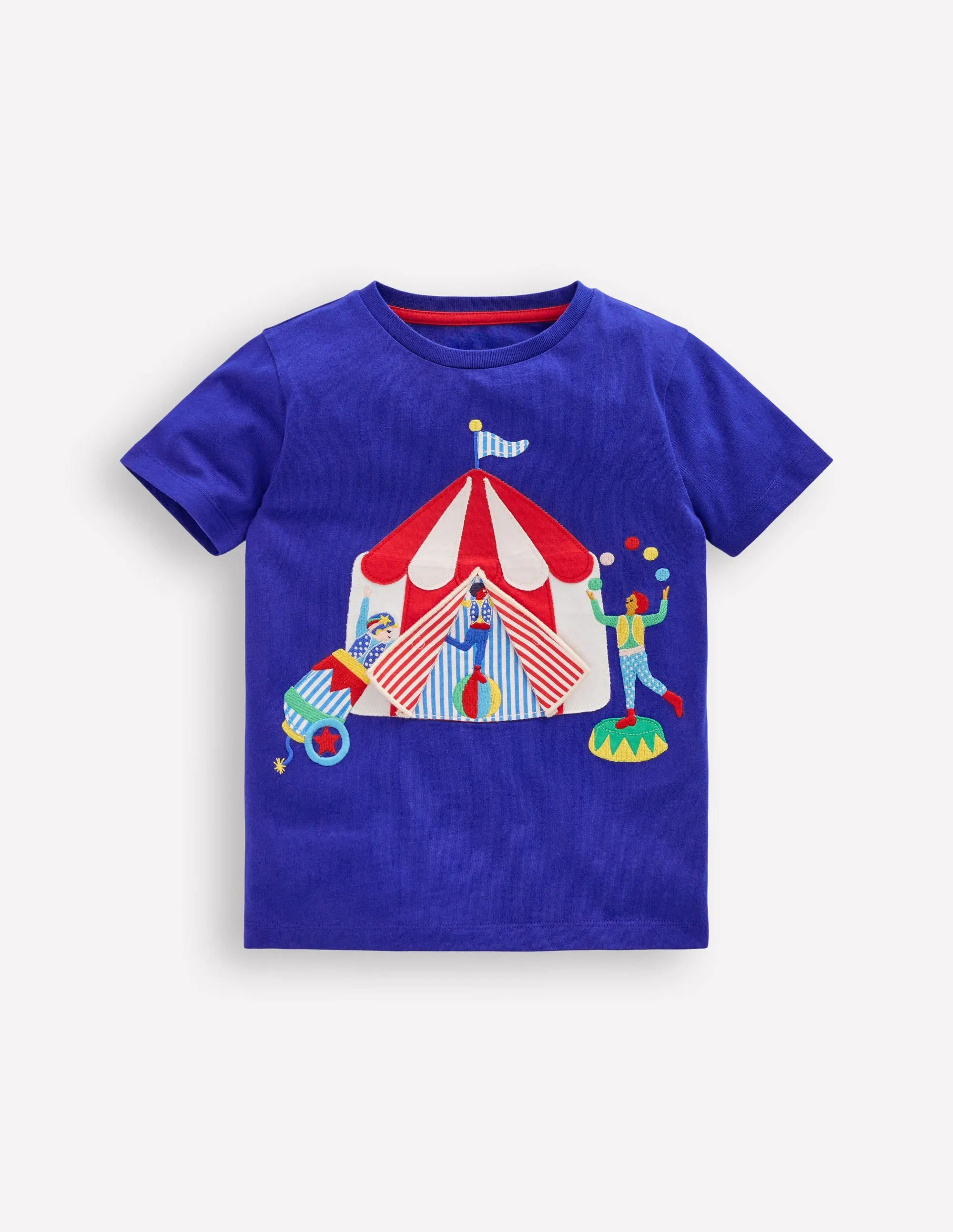 Lift-The-Flap T-shirt-Bright Blue Circus Tent