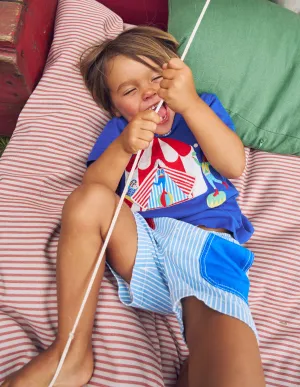 Lift-The-Flap T-shirt-Bright Blue Circus Tent