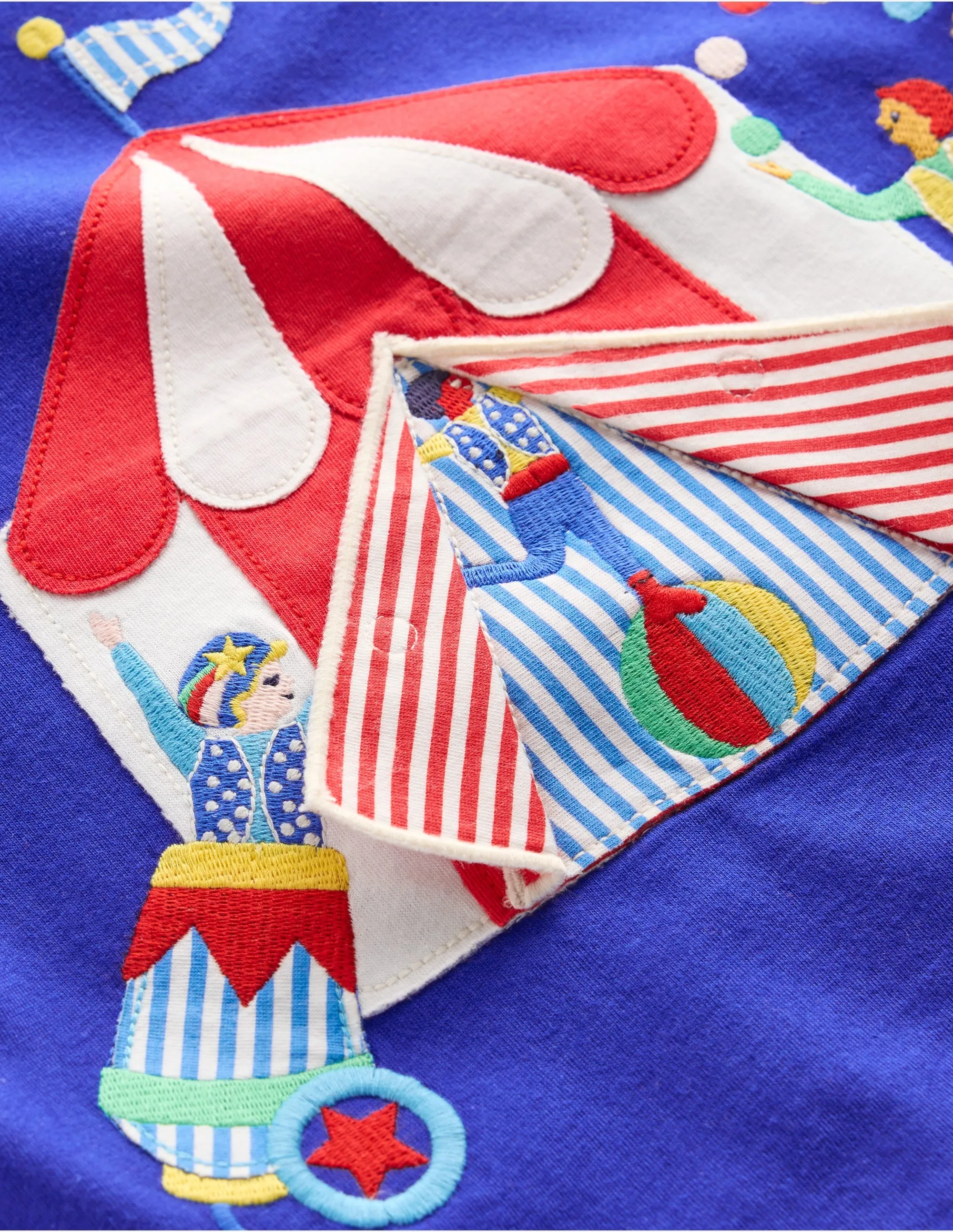Lift-The-Flap T-shirt-Bright Blue Circus Tent