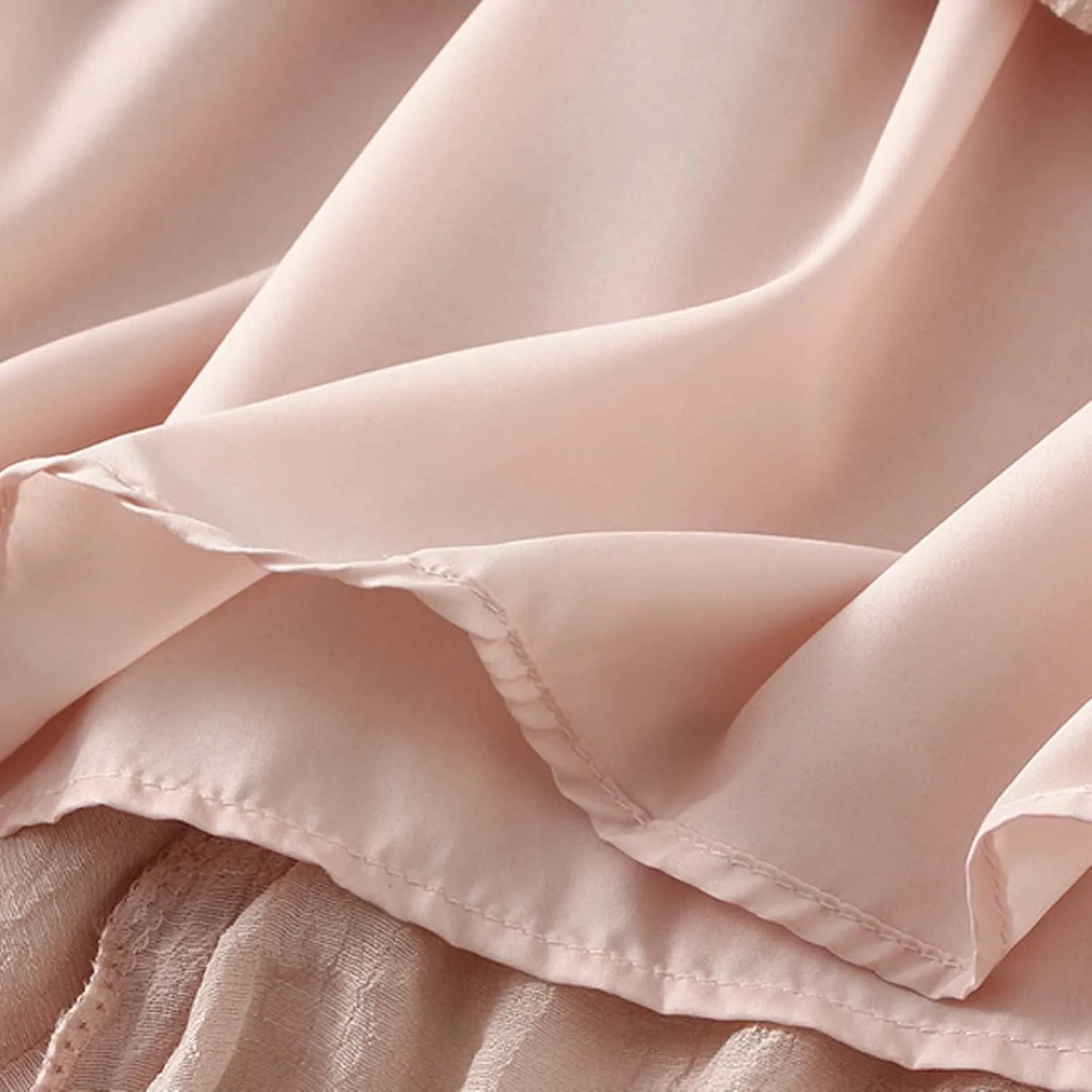 Linen Midi Skirts for Women Summer Casual Elastic Waist Drawstring Pleated Skirts A-Linen Flowy Swing Beach Skirt
